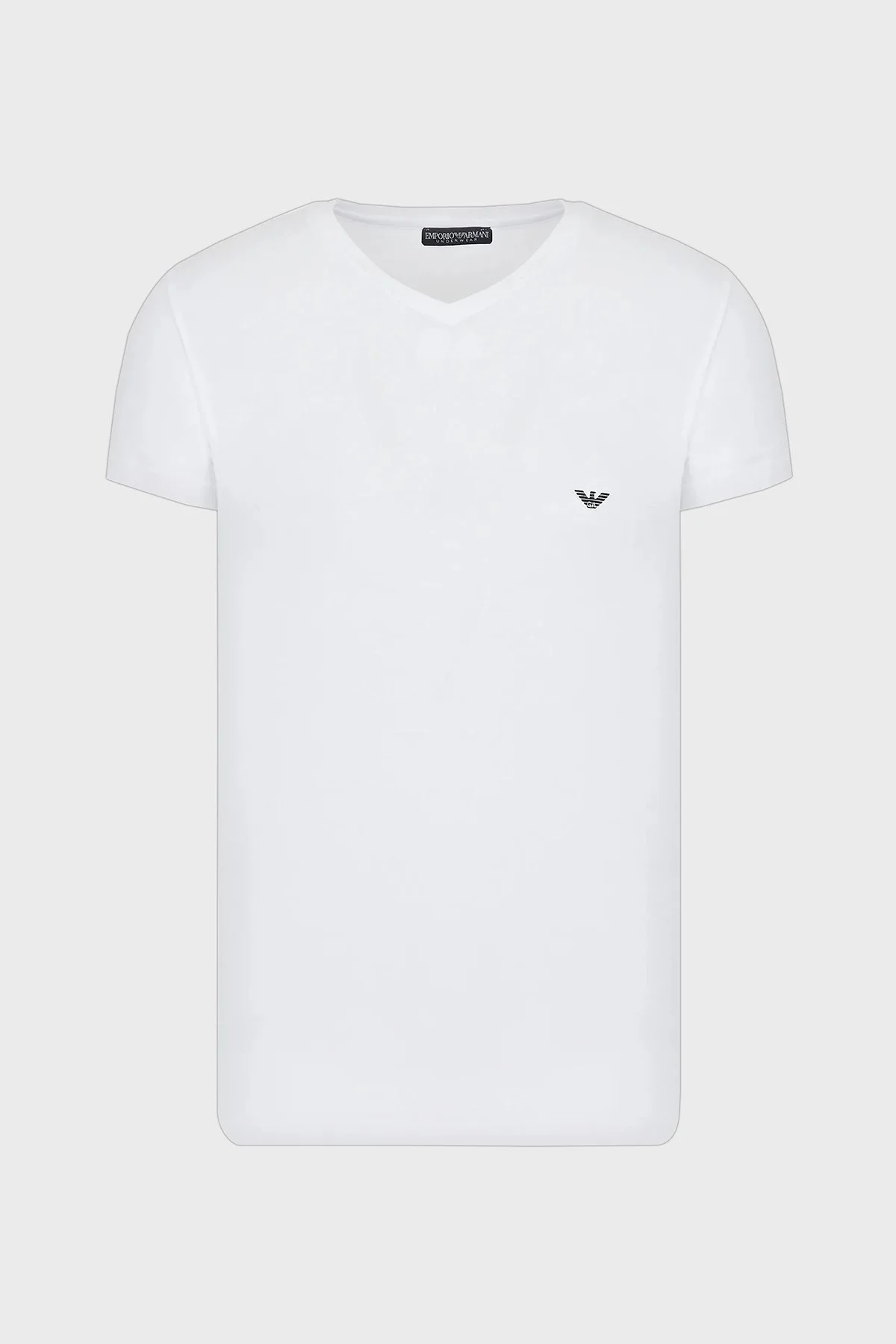 Emporio Armani Pamuklu Slim Fit V Yaka Erkek T Shirt 110810 CC729 00010 BEYAZ - 3