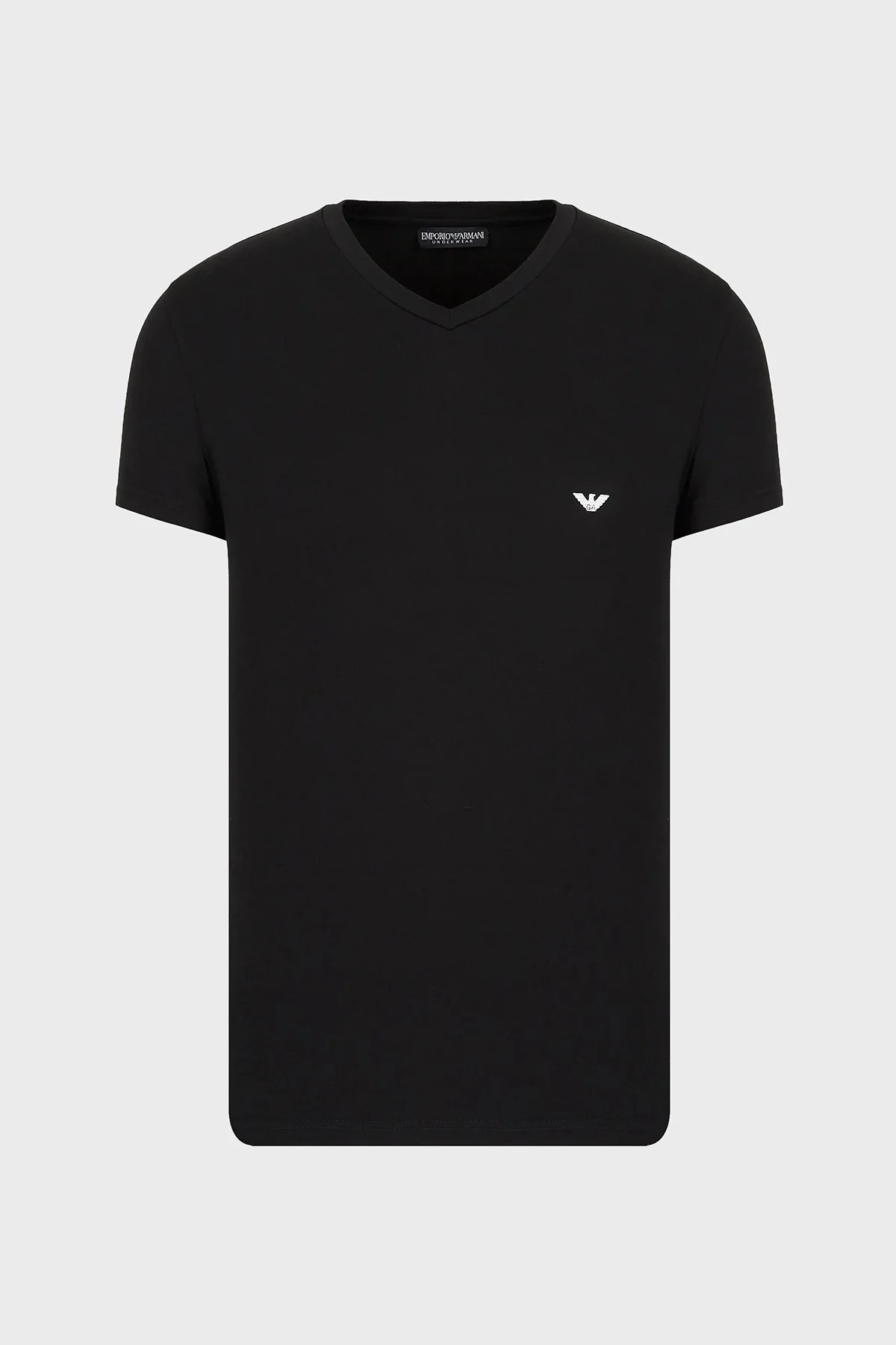 Emporio Armani Pamuklu Slim Fit V Yaka Erkek T Shirt 110810 CC729 00020 SİYAH - 3