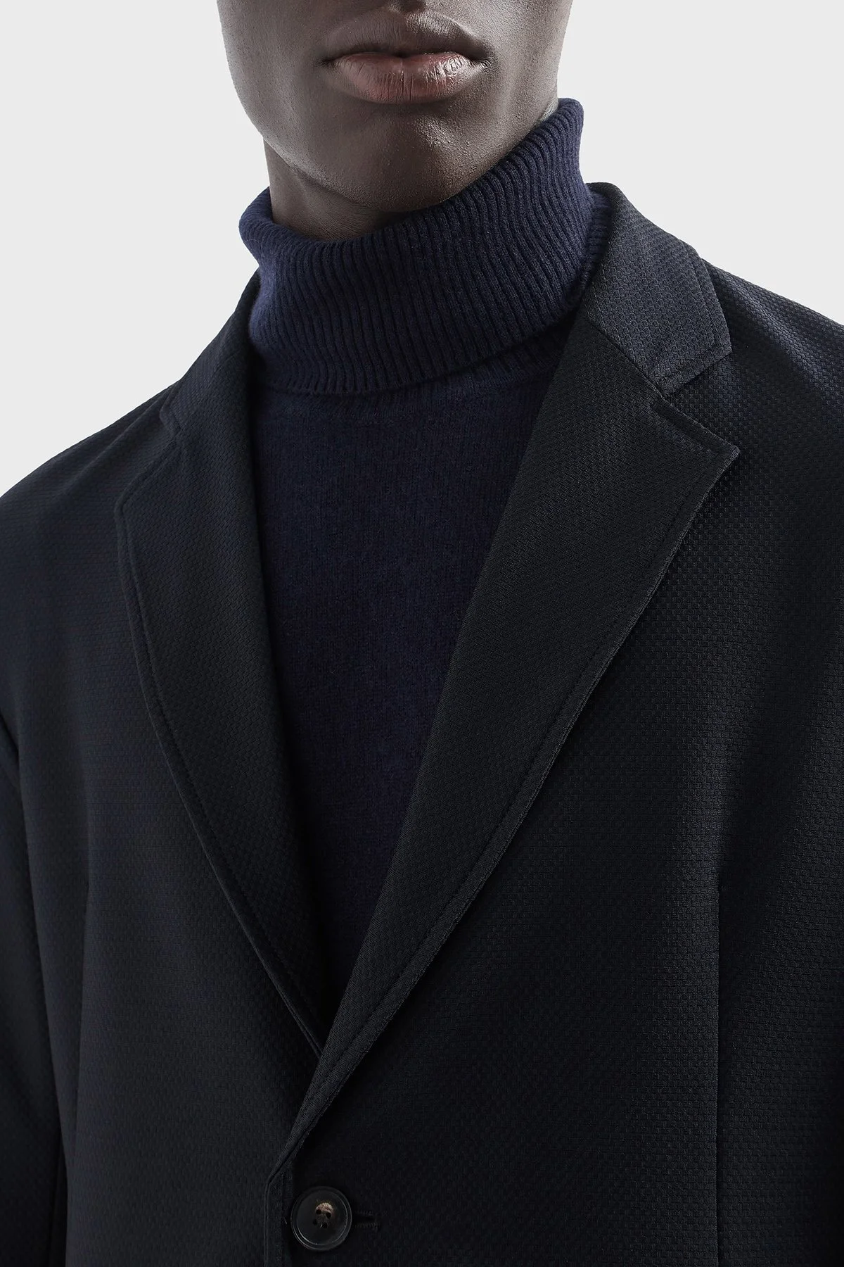 Emporio Armani Yırtmaçlı Slim Fit Mono Yaka Mikro Dokuma Erkek Ceket EM000142 TE11109 UB109 LACİVERT - 5