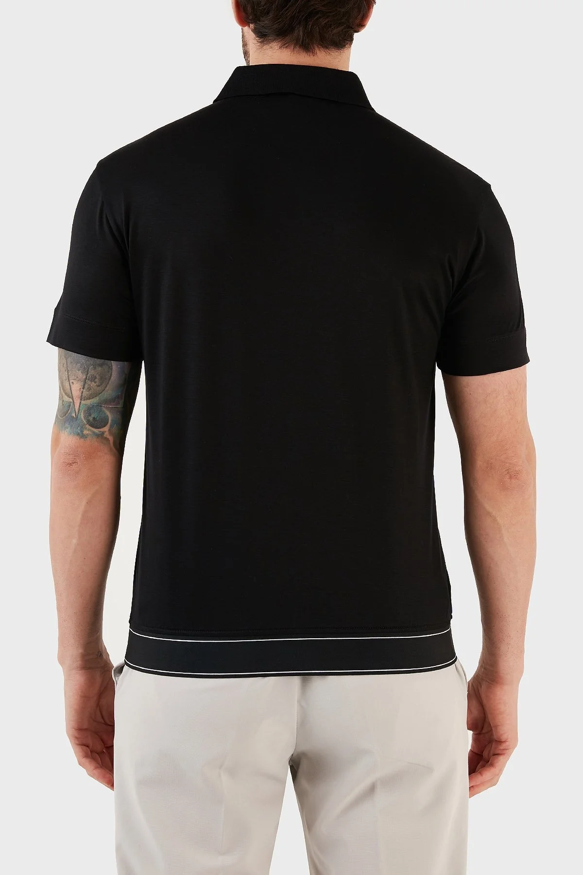 Emporio Armani Yumuşak Dokulu Regular Fit Düğmeli Erkek Polo T Shirt 3R1F76 1JUVZ 0999 SİYAH - 6
