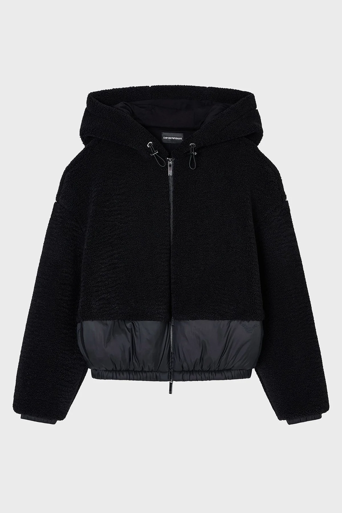 Emporio Armani Yumuşak Dokulu Regular Fit Kapüşonlu Bayan Mont EW001371 AF16465 UC001 SİYAH - 5