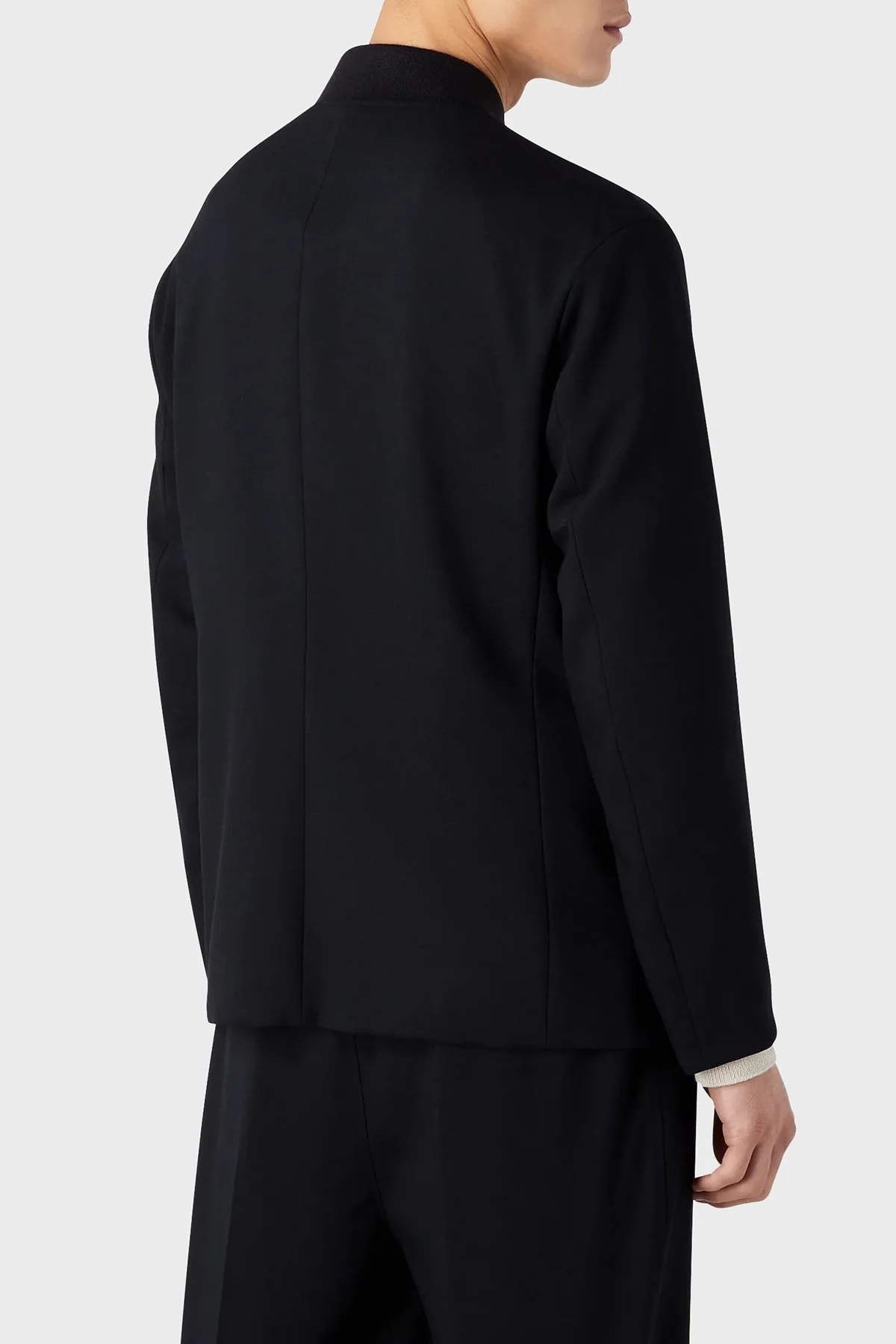 Emporio Armani Yün Karışımlı Fermuarlı Çift Taraflı Blazer Erkek Ceket 6R1G74 1NFVZ 0920 LACİVERT - 2