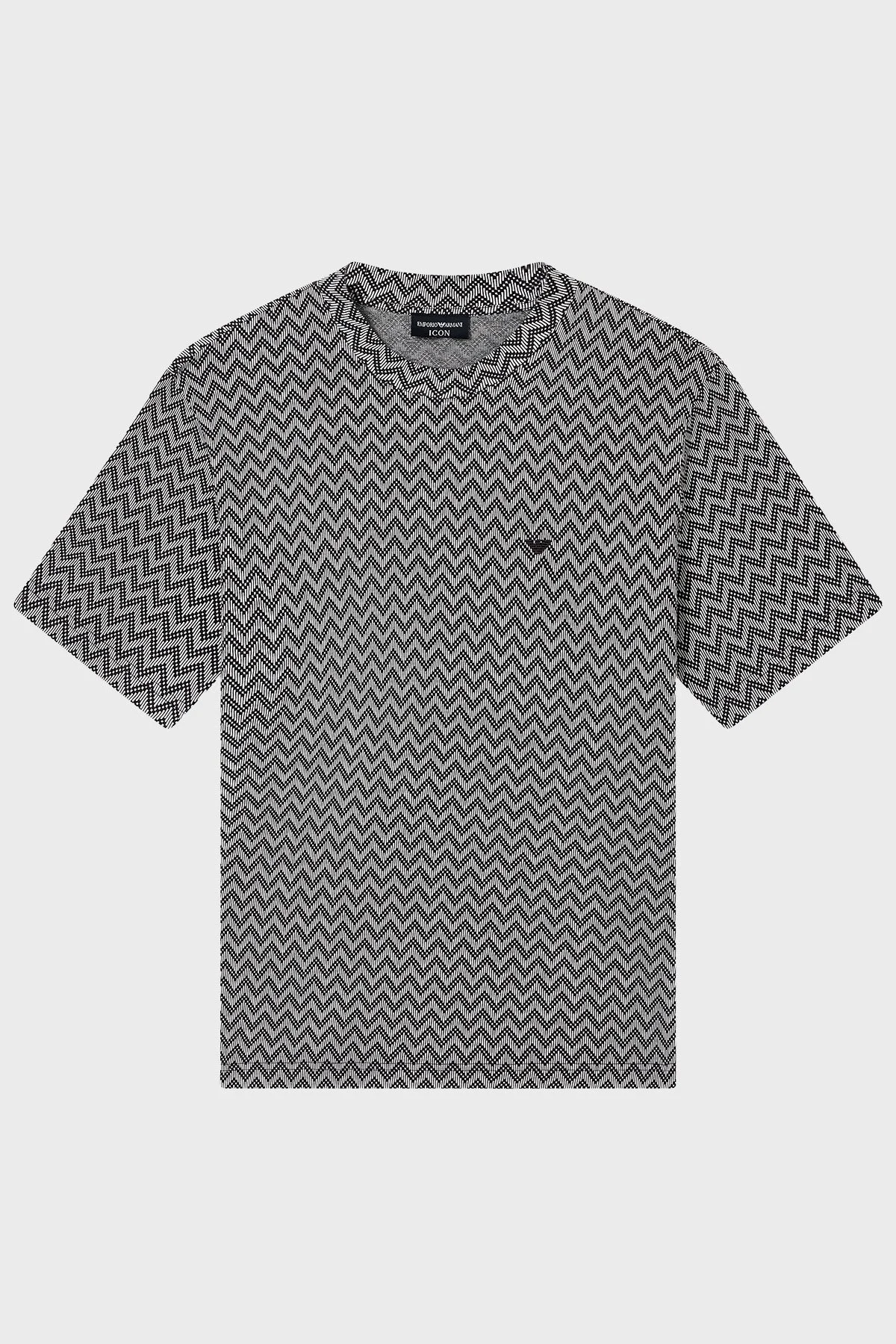 Emporio Armani Yün Karışımlı Kaşmir Örme Detaylı Regular Fit Erkek T Shirt EM005546 AF25181 F1009 GRİ - 5