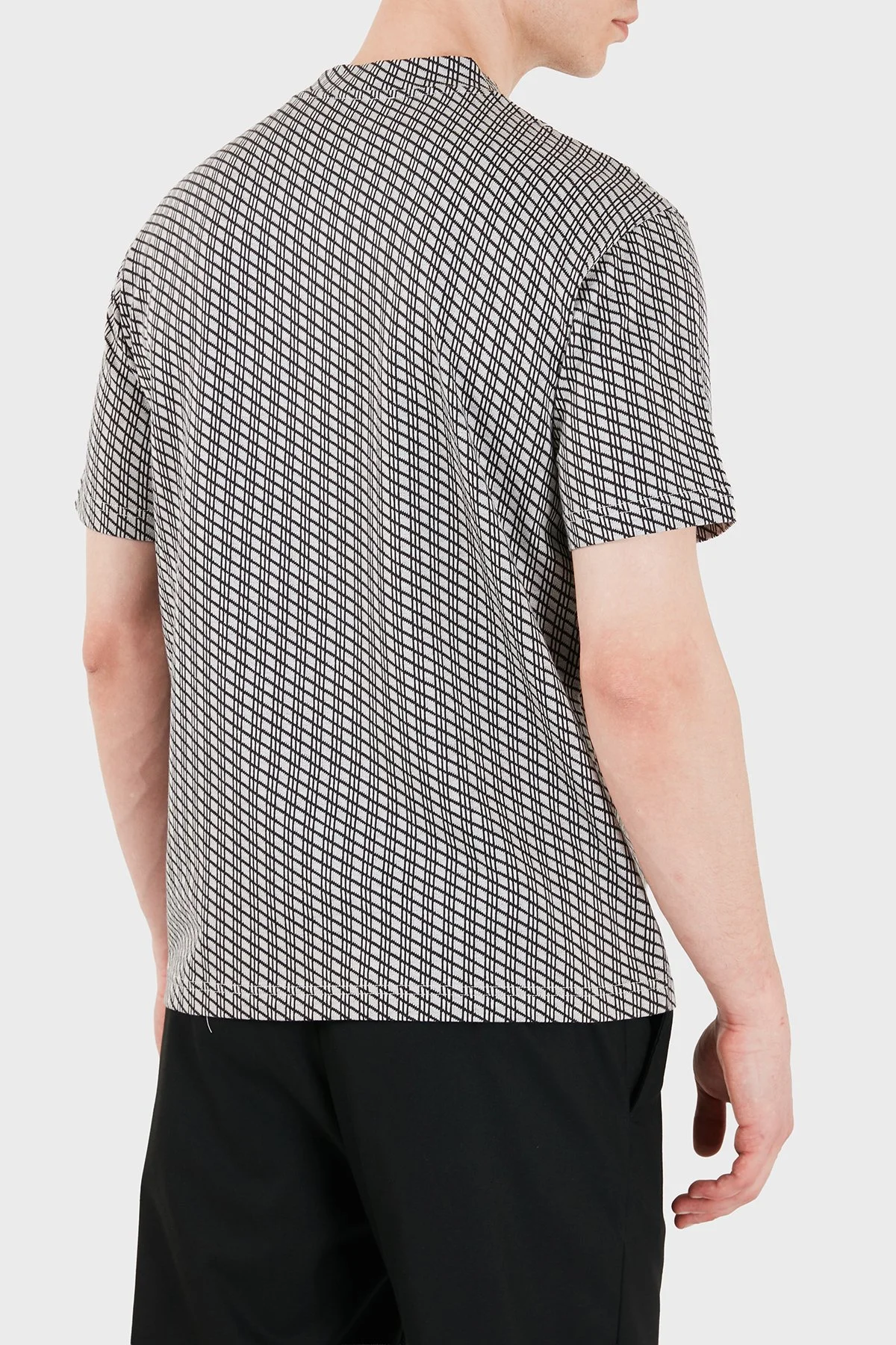 Emporio Armani Yün Karışımlı Kaşmir Örme Detaylı Regular Fit Erkek T Shirt EM005546 AF25181 F1009 GRİ - 3