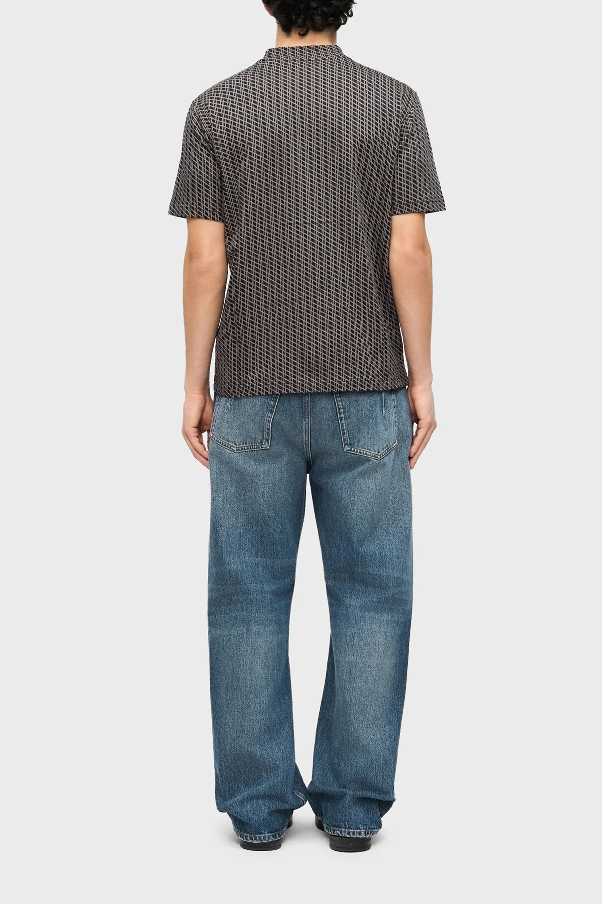 Emporio Armani Yün Karışımlı Kaşmir Örme Detaylı Regular Fit Erkek T Shirt EM005546 AF25181 FB099 LACİVERT-BEJ - 3