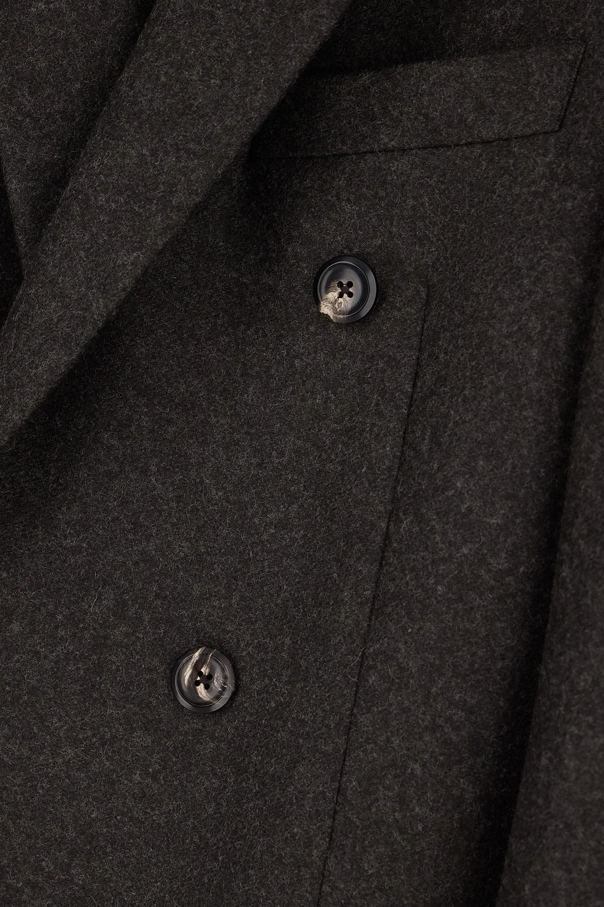 Emporio Armani Yün Karışımlı Kruvaze Blazer Erkek Ceket EM007439 TE23205 O6005 Koyu kahve - 4