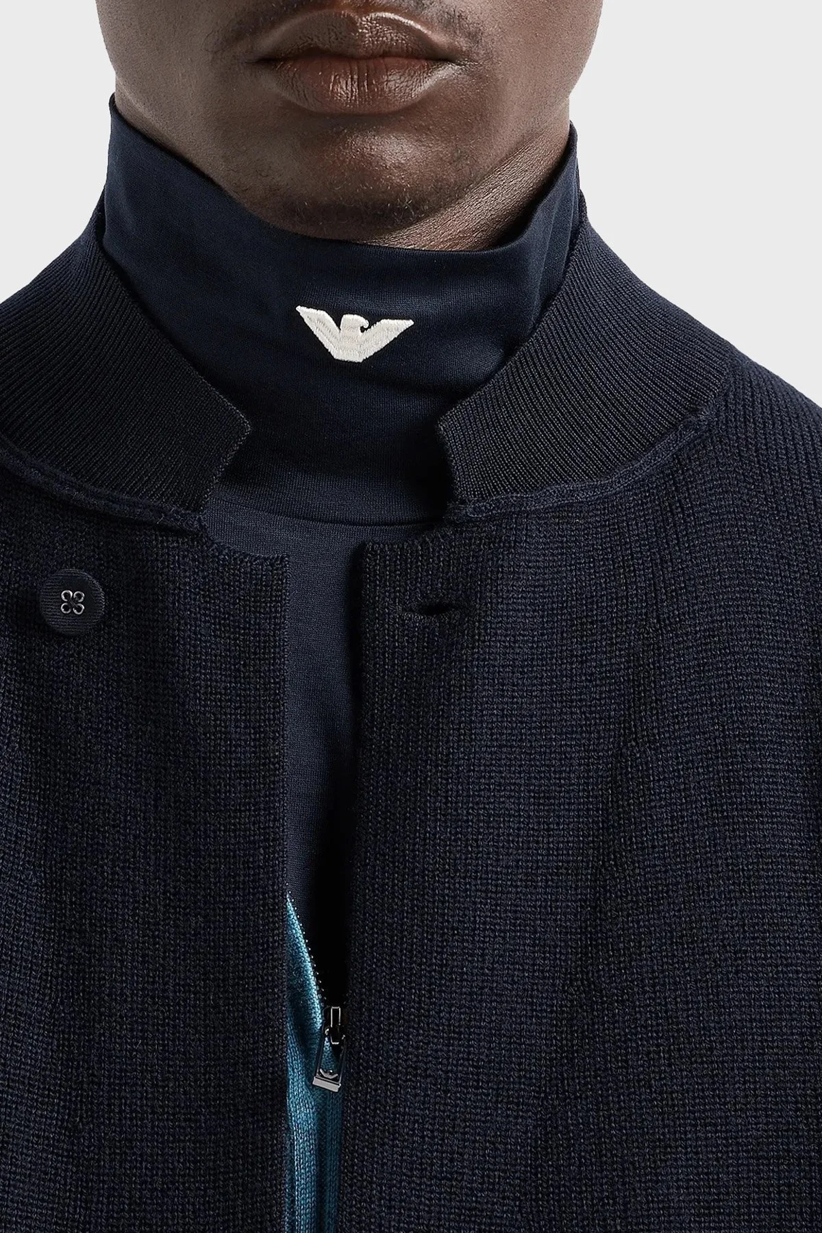 Emporio Armani Yün Karışımlı Regular Fit Apaş Yaka Blazer Erkek Ceket 6D1GXX 1MKEZ 0920 LACİVERT - 2