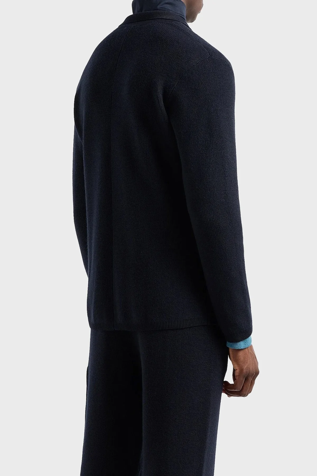 Emporio Armani Yün Karışımlı Regular Fit Apaş Yaka Blazer Erkek Ceket 6D1GXX 1MKEZ 0920 LACİVERT - 3