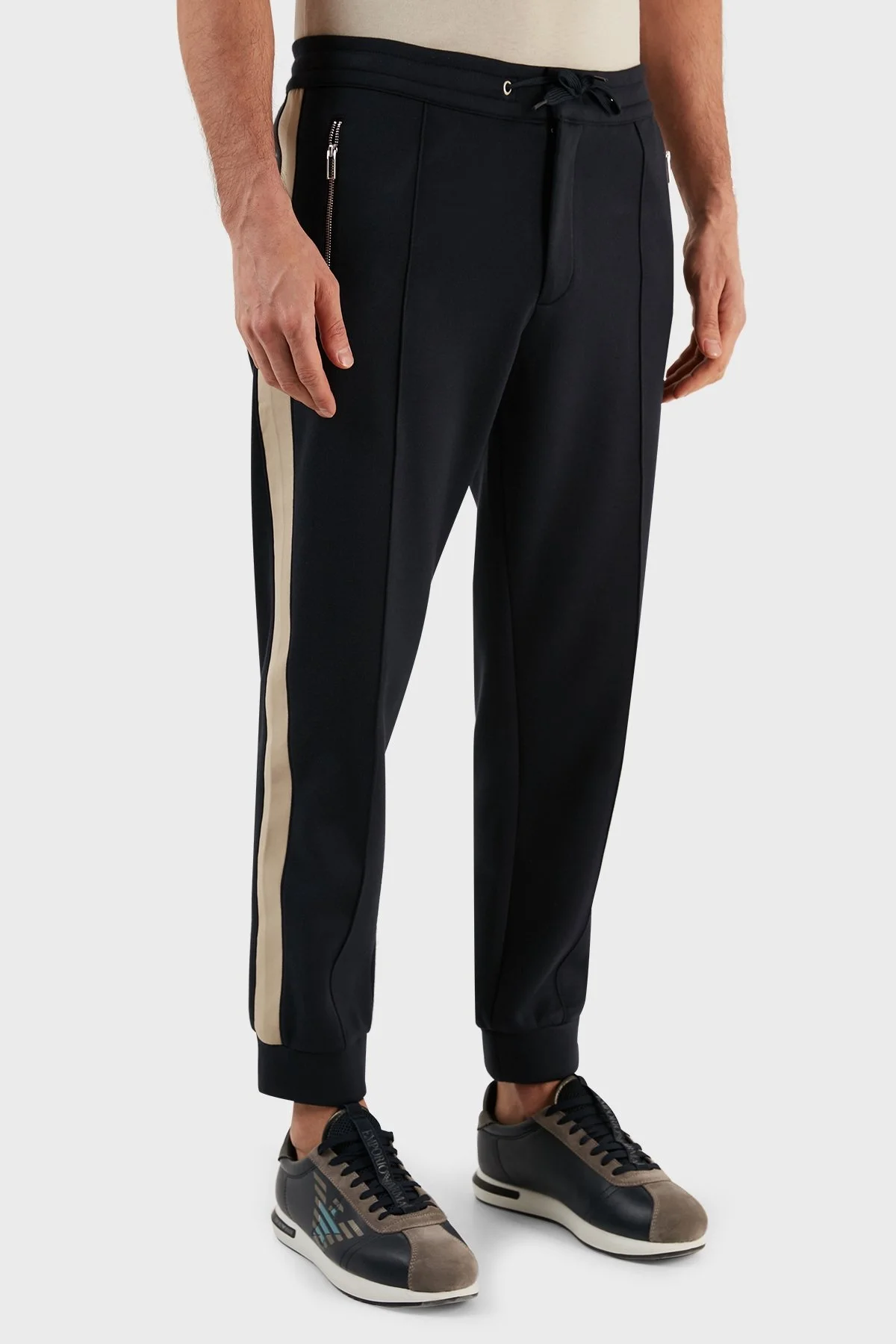 Emporio Armani Yün Karışımlı Regular Fit Jogger Spor Erkek Pantolon 6L1P90 1JRHZ 0920 LACİVERT - 4