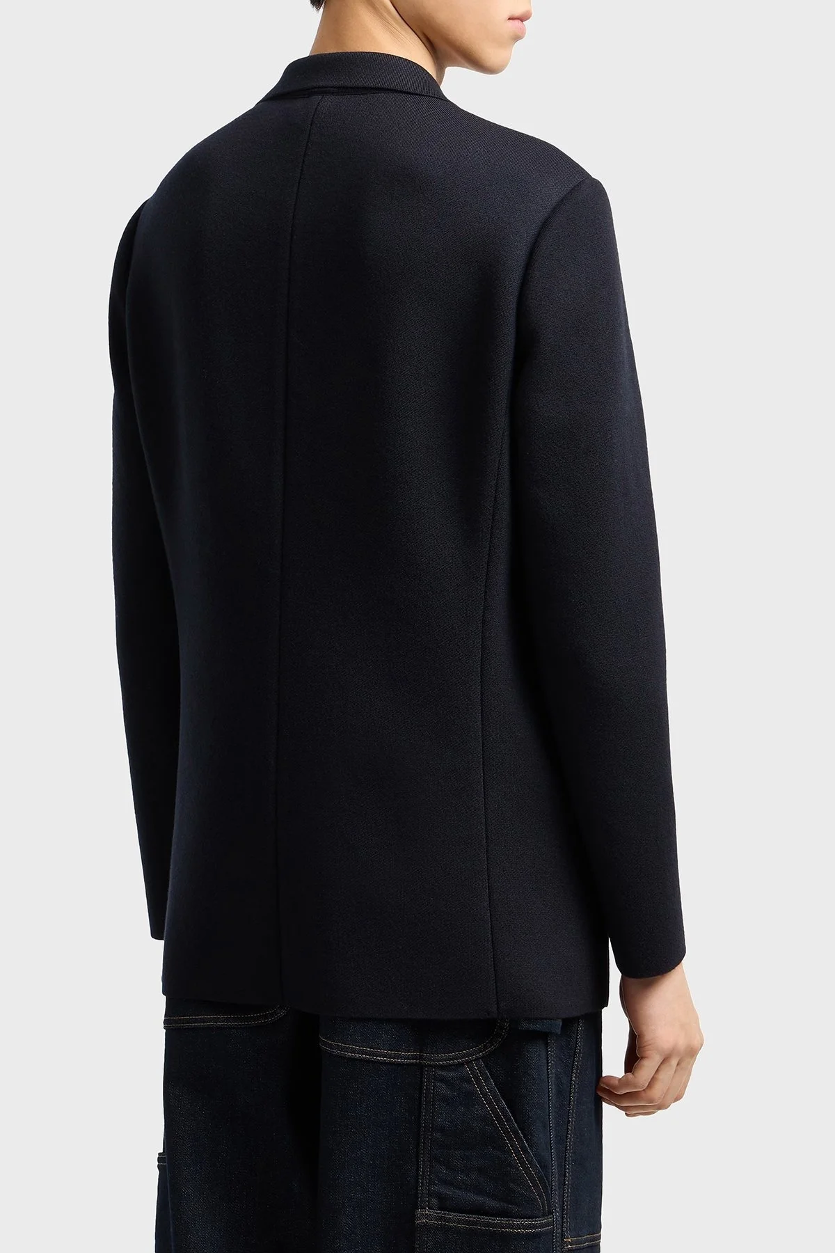 Emporio Armani Yün Karışımlı Regular Fit Kruvaze Yaka Blazer Erkek Ceket EM002428 AF19441 UB118 LACİVERT - 3