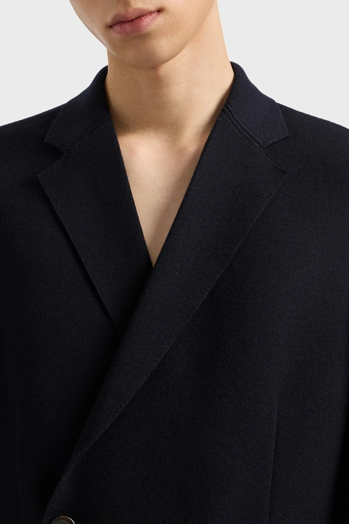 Emporio Armani Yün Karışımlı Regular Fit Kruvaze Yaka Blazer Erkek Ceket EM002428 AF19441 UB118 LACİVERT - 4