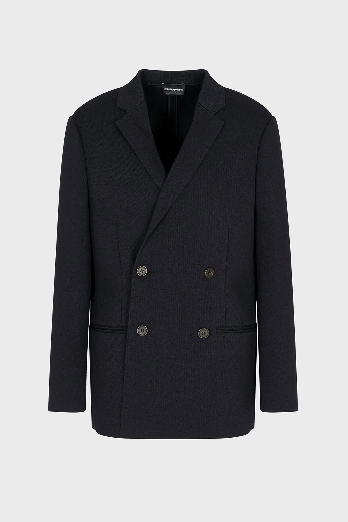 Emporio Armani Yün Karışımlı Regular Fit Kruvaze Yaka Blazer Erkek Ceket EM002428 AF19441 UB118 LACİVERT - 5