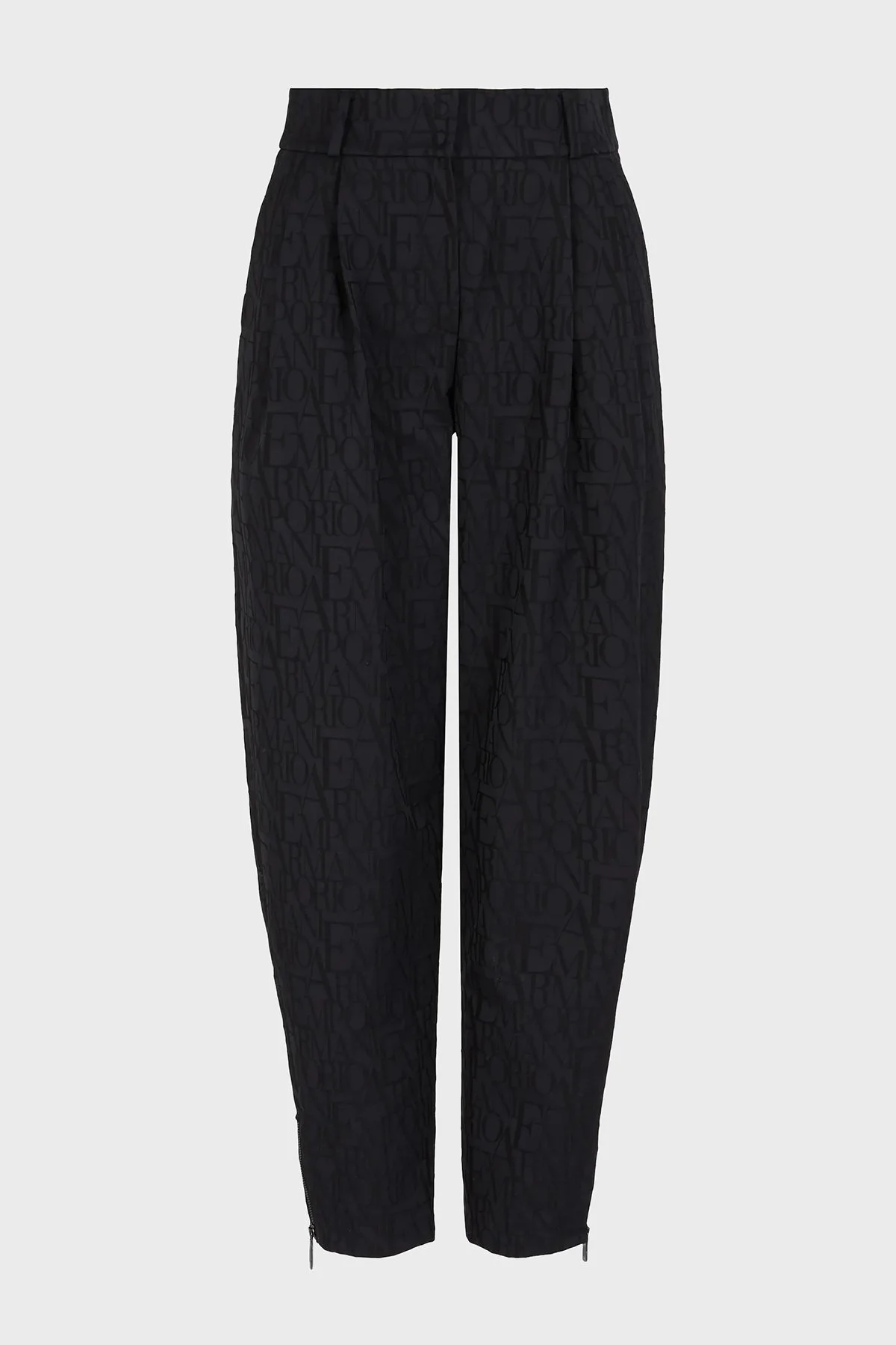 Emporio Armani Yün Karışımlı Regular Fit Yüksek Bel Boru Paça Bayan Pantolon 6D2P62 2NGGZ 0999 SİYAH - 12