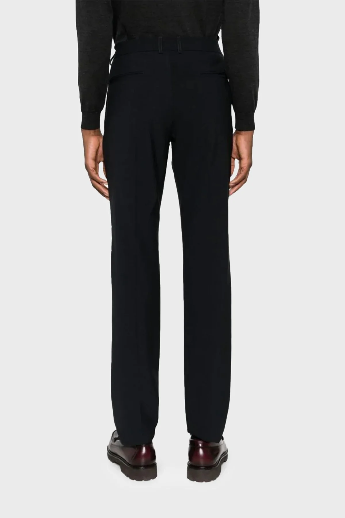 Emporio Armani Yün Karışımlı Skinny-Cut Erkek Pantolon H41P68 01506 999 SİYAH - 8