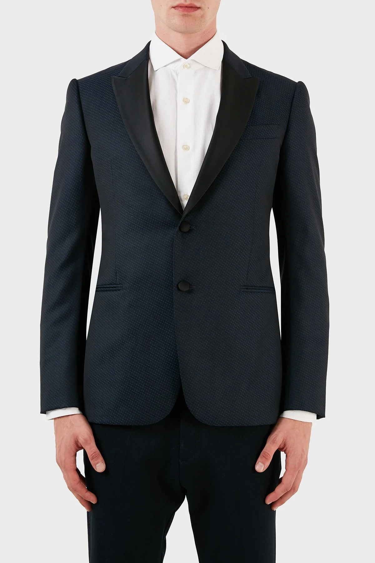 Emporio Armani Yün ve İpek Karışımlı Klasik Erkek Ceket ZOXW1GMO0W1835922 LACİVERT - 7