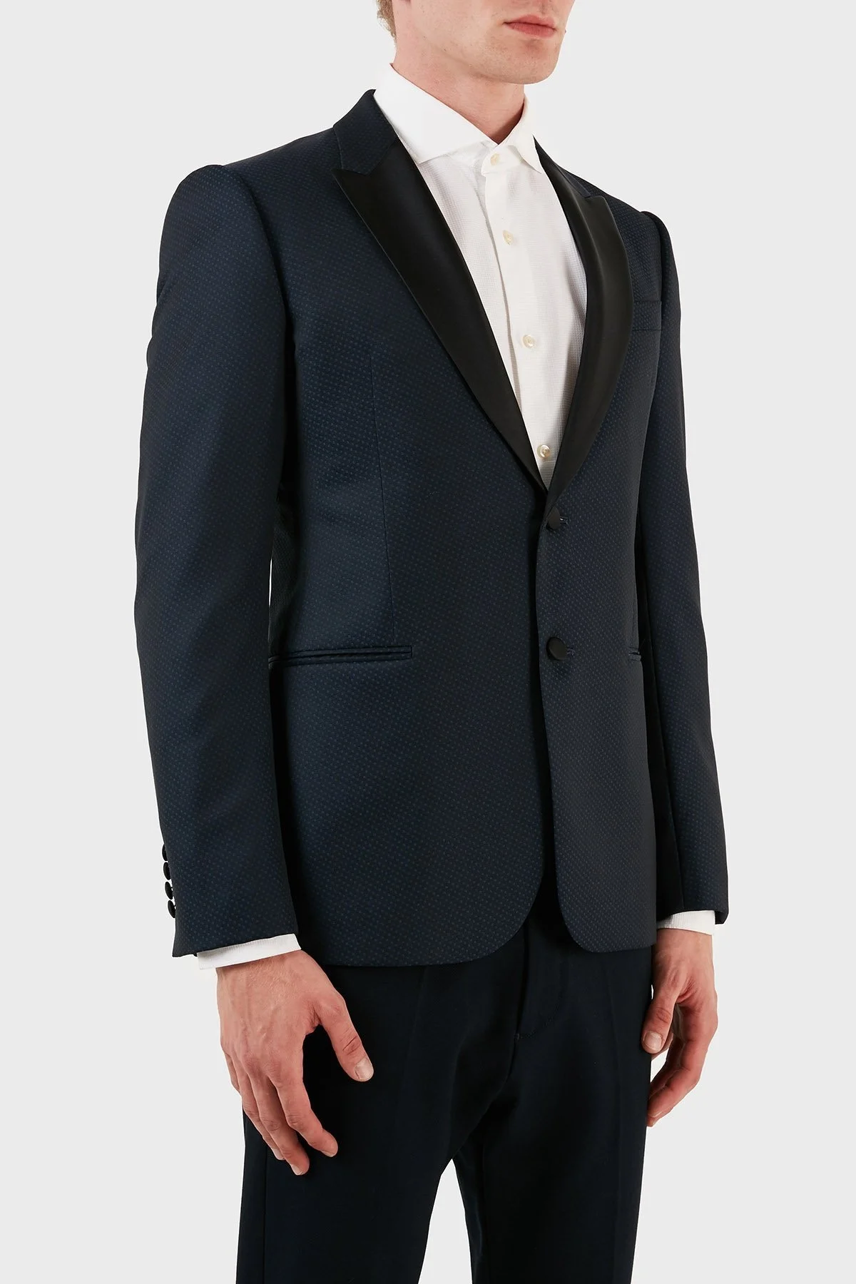 Emporio Armani Yün ve İpek Karışımlı Klasik Erkek Ceket ZOXW1GMO0W1835922 LACİVERT - 10