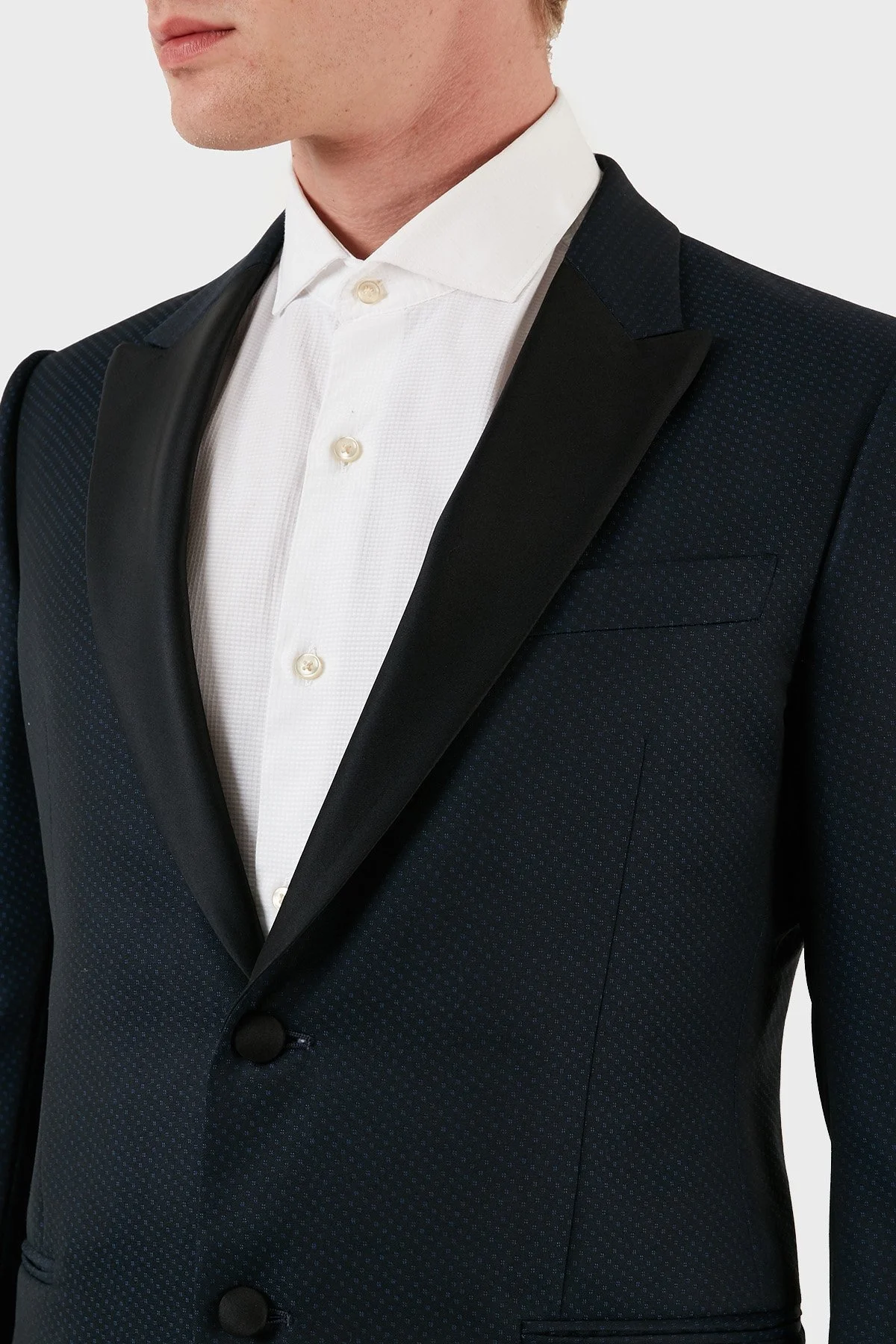 Emporio Armani Yün ve İpek Karışımlı Klasik Erkek Ceket ZOXW1GMO0W1835922 LACİVERT - 12