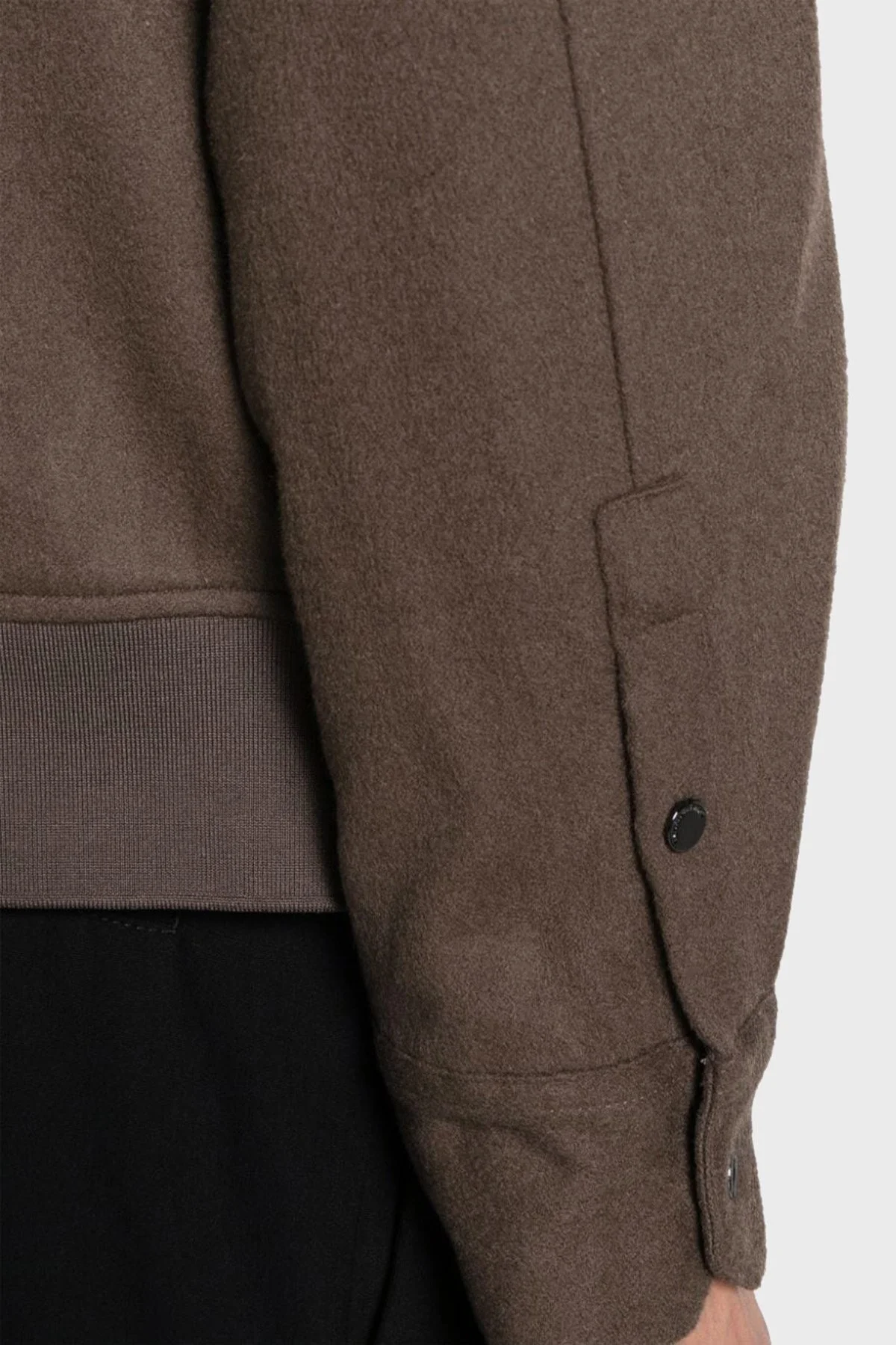 Emporio Armani Yün ve Kaşmir Karışımlı Regular Fit Erkek Gömlek 6R1C61 1NTYZ 0440 KAHVE - 4