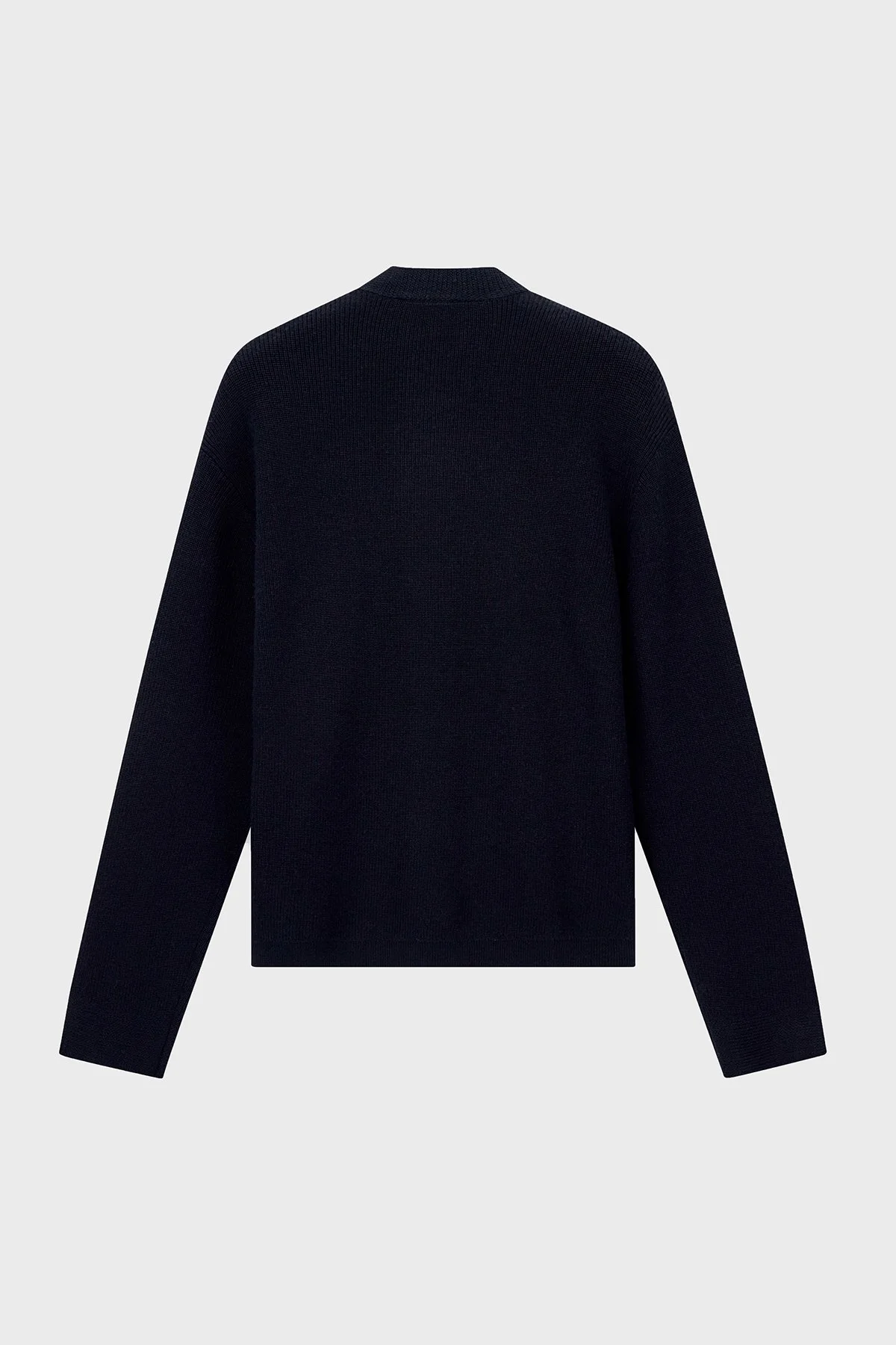 Emporio Armani Yün ve Pamuk Karışımlı Bisiklet Yaka Düğmeli Erkek Hırka EM006289 AF27812 UB118 Lacivert - 7