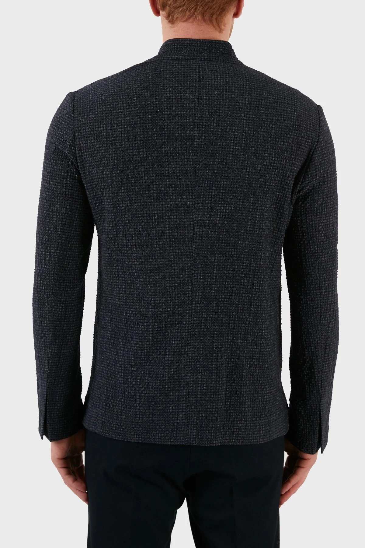 Emporio Armani Yünlü Fermuarlı Dik Yaka Erkek Ceket I1G410 I1010 921 LACİVERT - 3