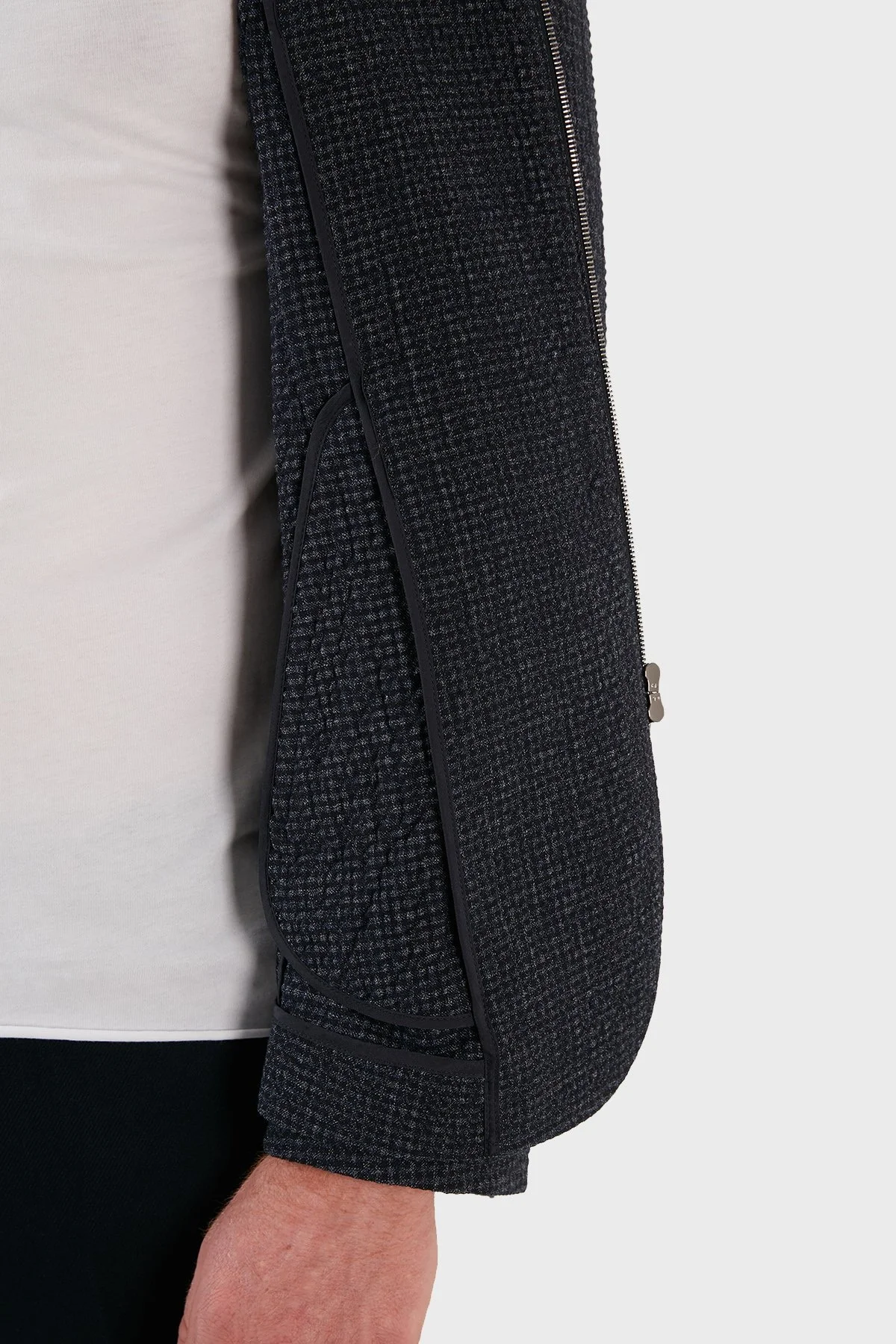 Emporio Armani Yünlü Fermuarlı Dik Yaka Erkek Ceket I1G410 I1010 921 LACİVERT - 6