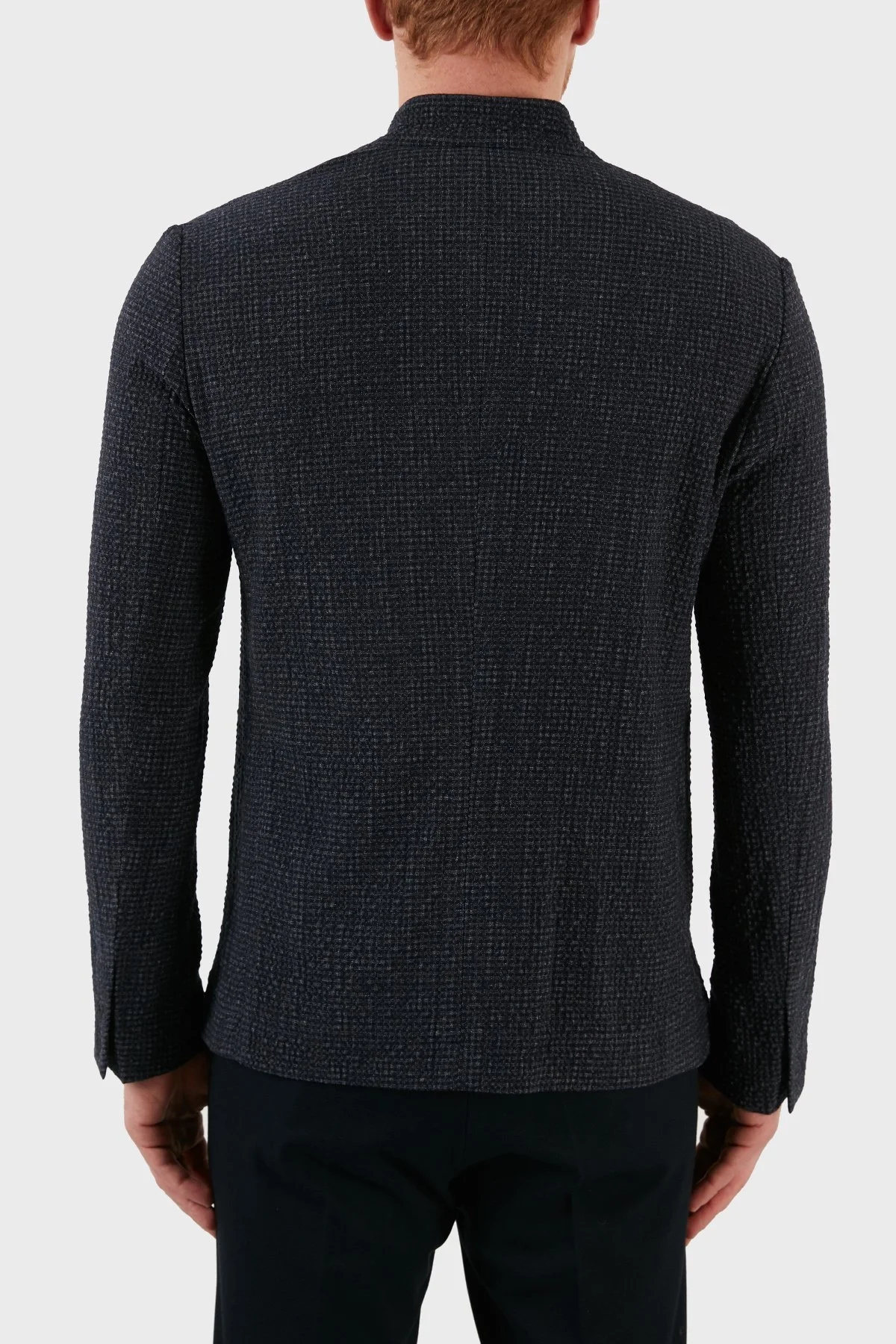 Emporio Armani Yünlü Fermuarlı Dik Yaka Erkek Ceket I1G410 I1010 921 LACİVERT - 7