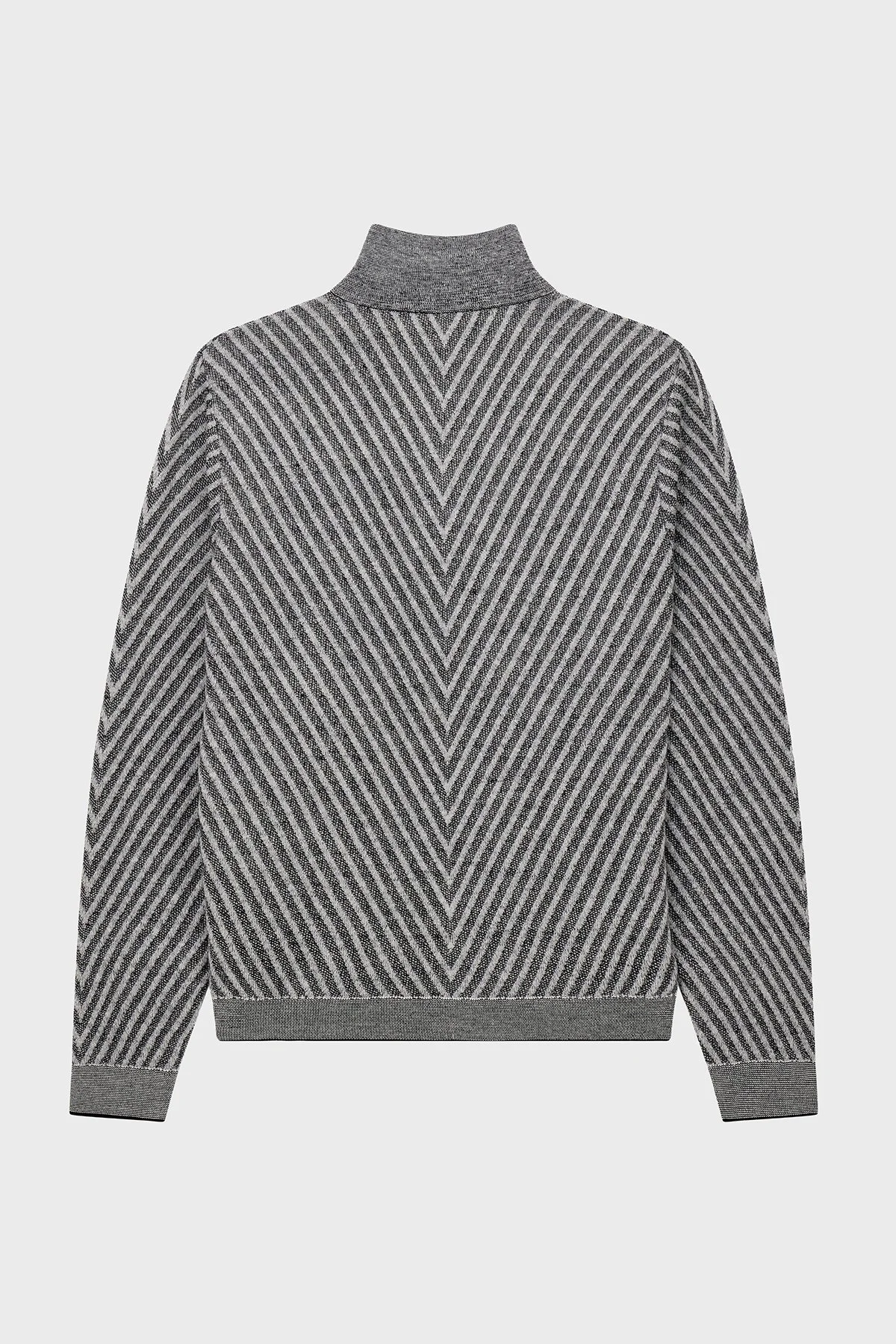 Emporio Armani Yünlü Fermuarlı Polo Yaka Erkek Kazak EM006316 AF27942 FC018 Siyah - 6