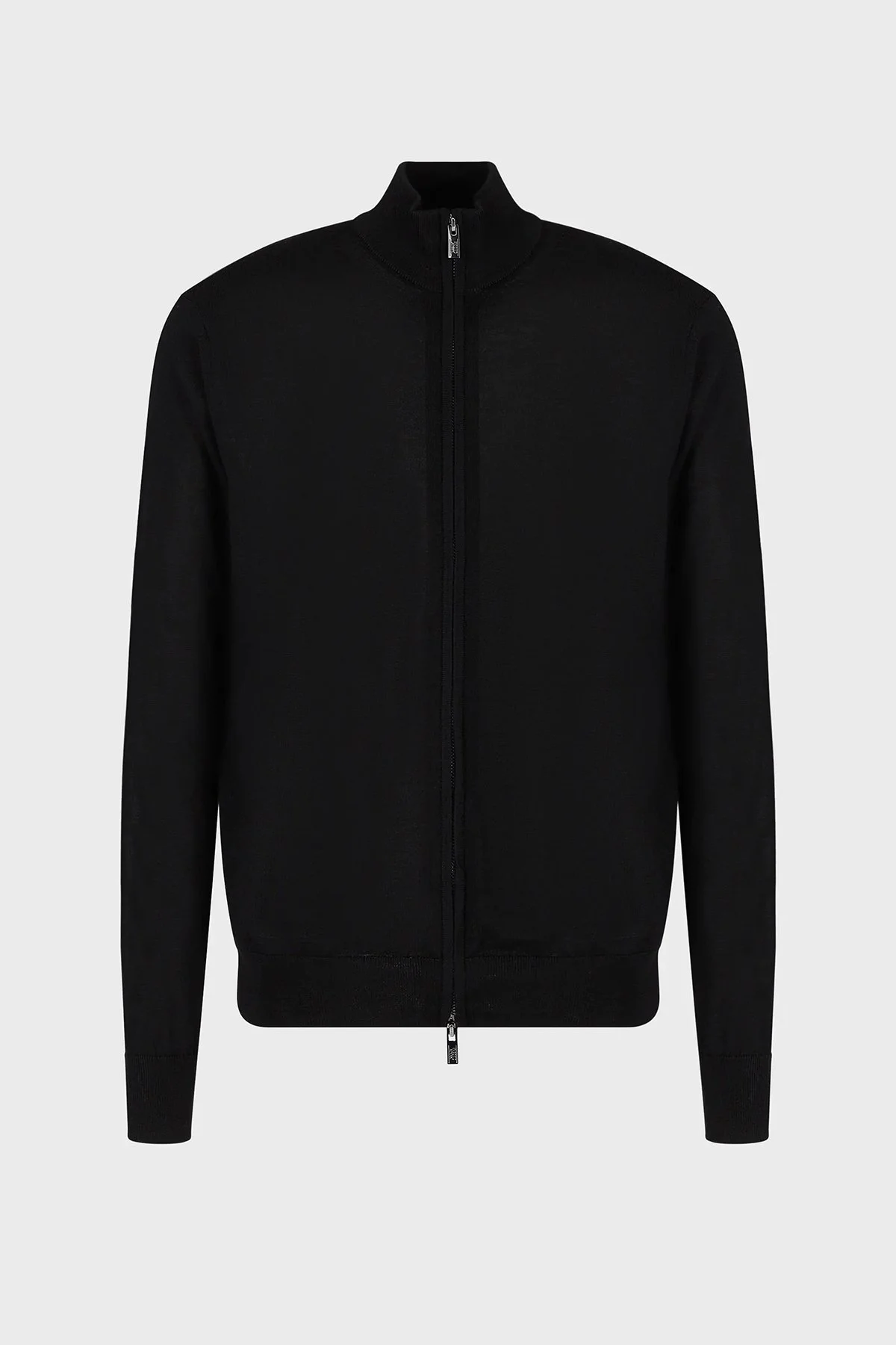 Emporio Armani Yünlü Fermuarlı Regular Fit Dik Yaka Erkek Hırka 8N1MUZ 1MJXZ 0999 SİYAH - 4