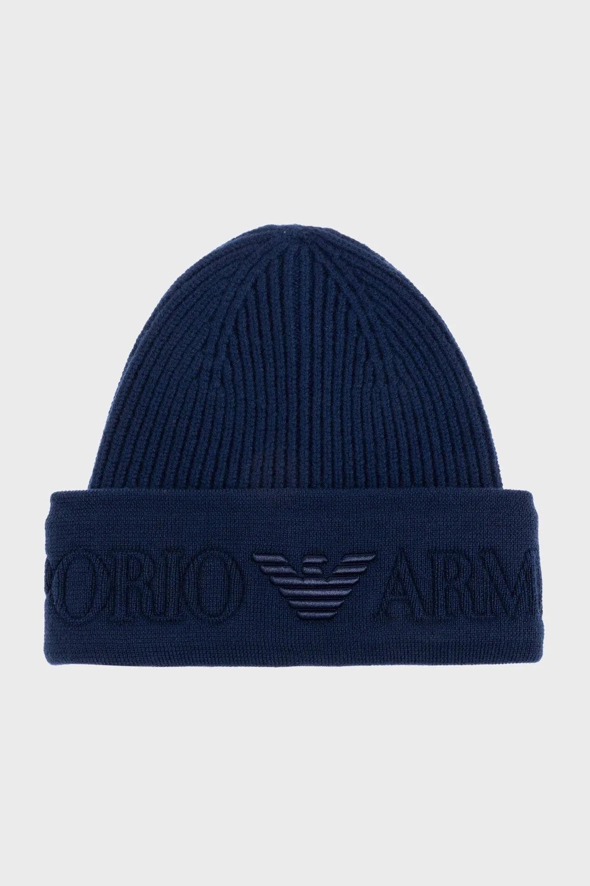 Emporio Armani Yünlü Logolu Erkek Bere EM003750 AF19896 UB109 LACİVERT - 1