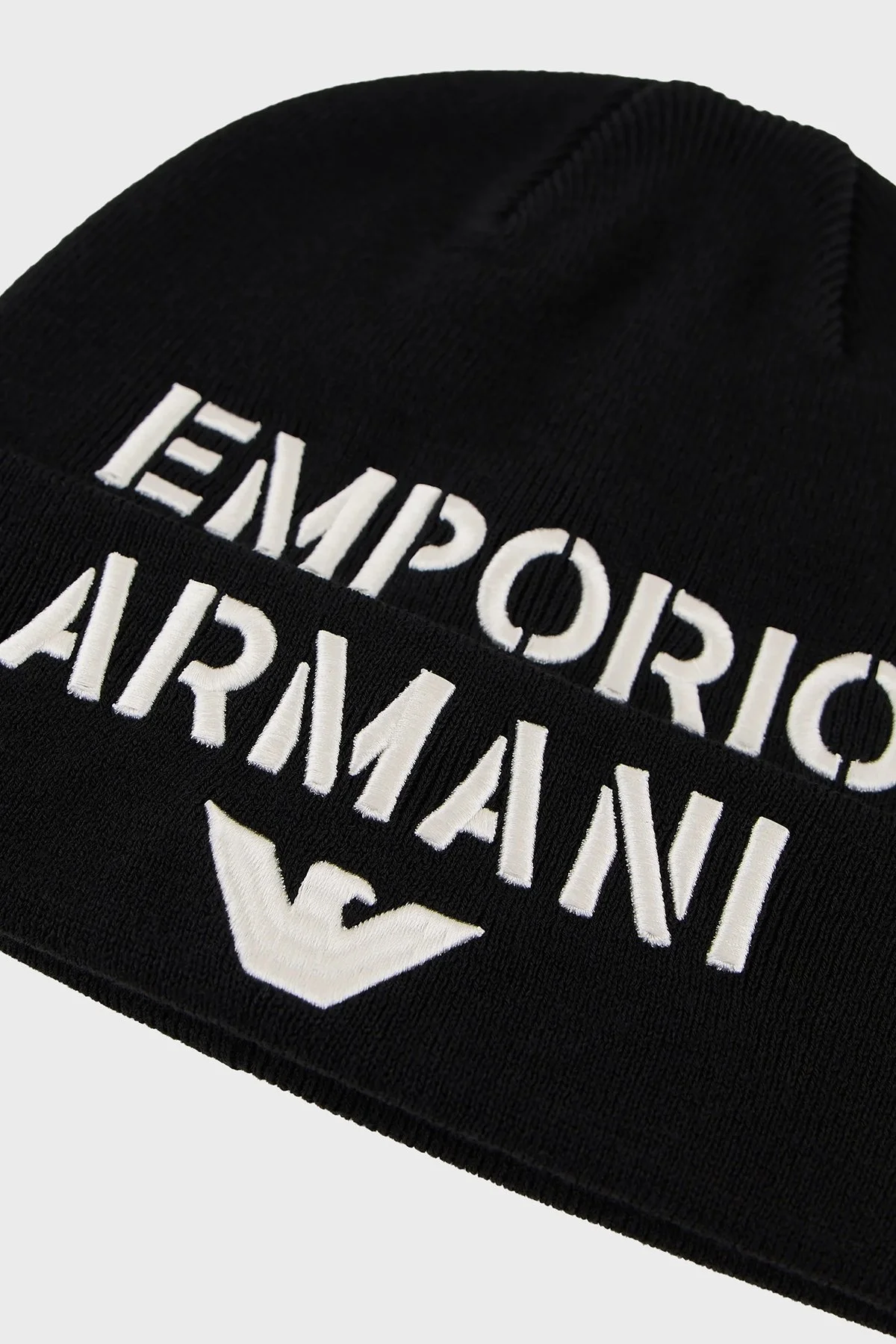 Emporio Armani Yünlü Nakışlı Logolu Erkek Bere 627406 3F570 00020 SİYAH - 8