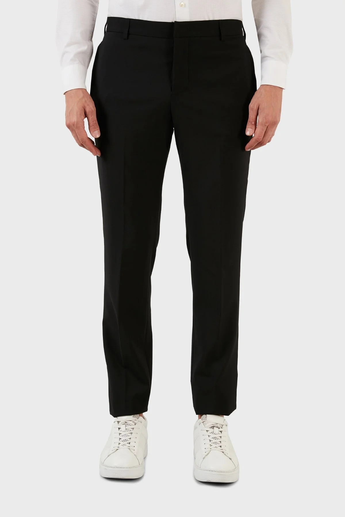 Emporio Armani Yünlü Normal Bel Regular Fit Chino Erkek Pantolon H31P68 01504 999 SİYAH - 2