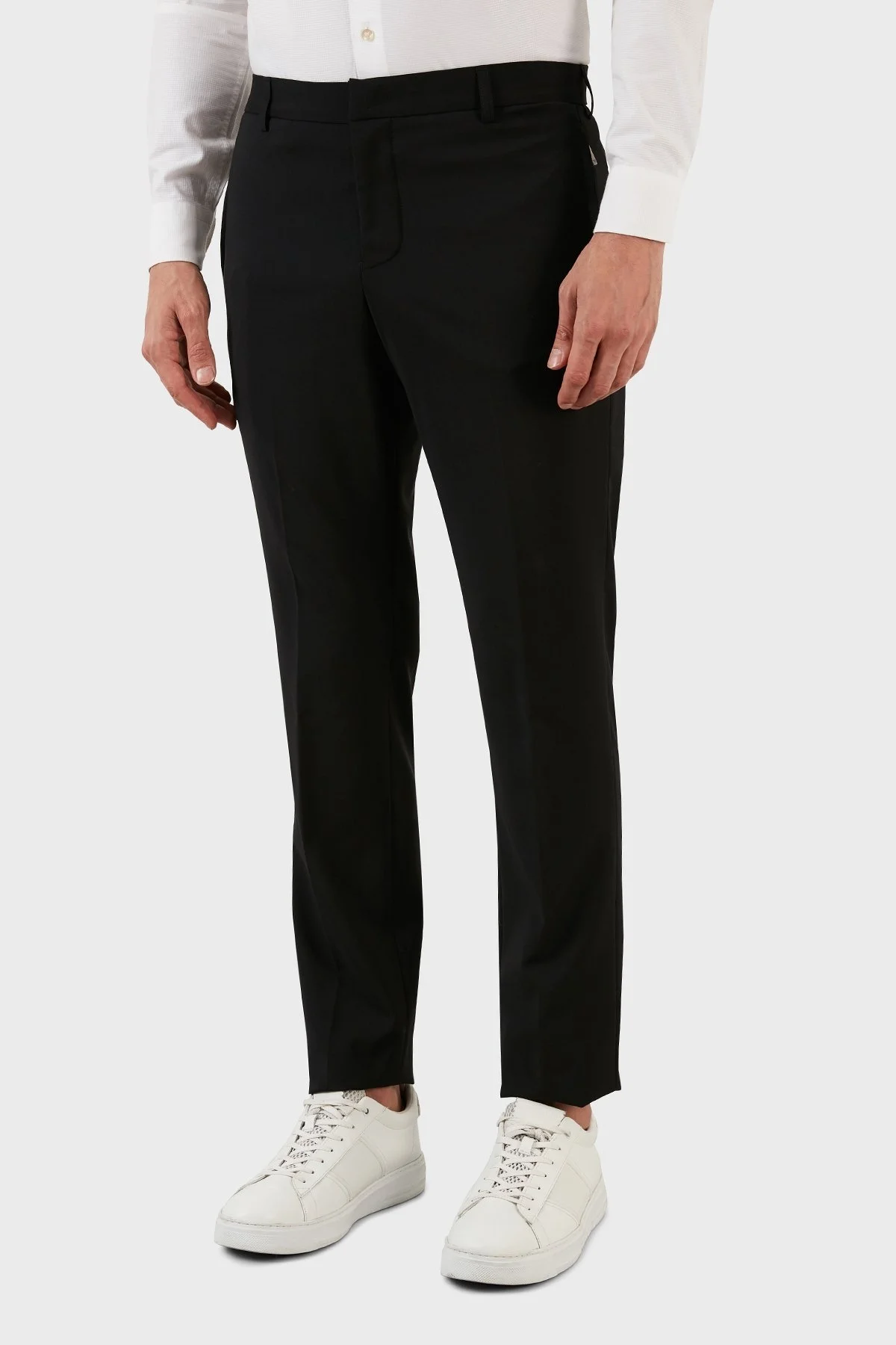 Emporio Armani Yünlü Normal Bel Regular Fit Chino Erkek Pantolon H31P68 01504 999 SİYAH - 3