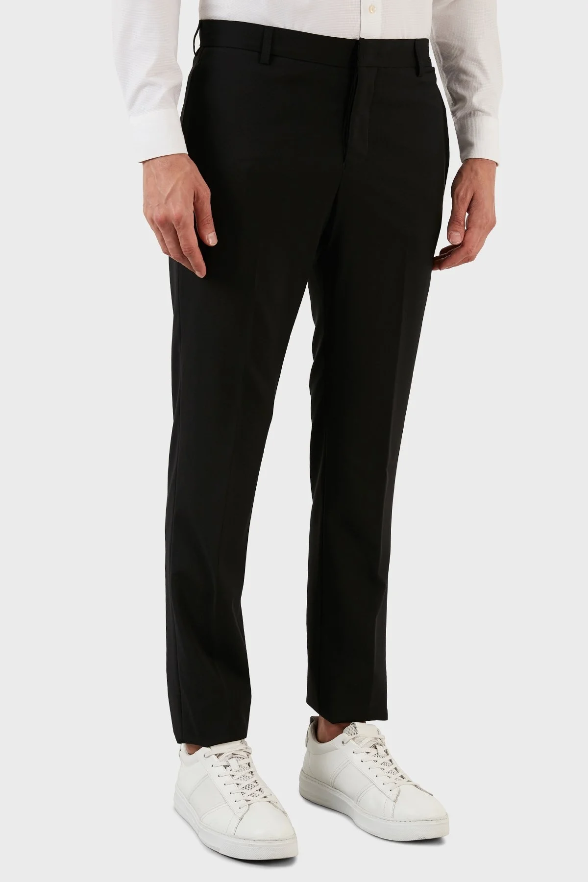 Emporio Armani Yünlü Normal Bel Regular Fit Chino Erkek Pantolon H31P68 01504 999 SİYAH - 4