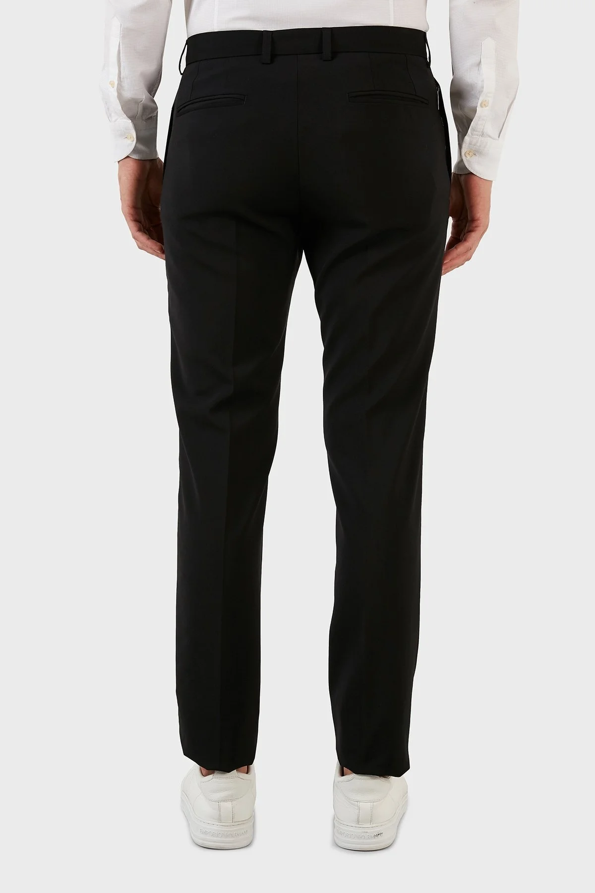 Emporio Armani Yünlü Normal Bel Regular Fit Chino Erkek Pantolon H31P68 01504 999 SİYAH - 7