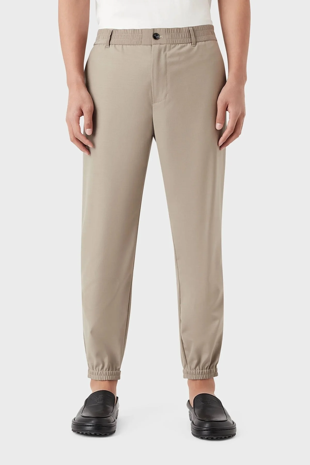 Emporio Armani Yünlü Normal Bel Regular Fit Jogger Erkek Pantolon 3R1PC0 1NRBZ 0144 TOPRAK - 1