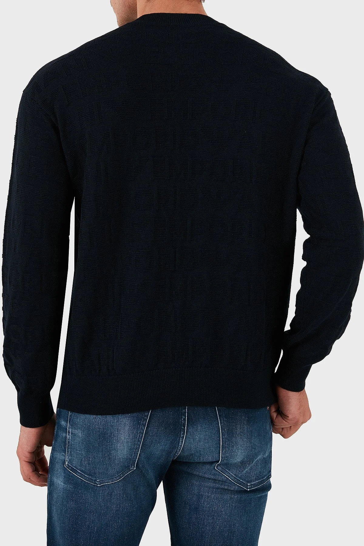 Emporio Armani Yünlü Regular Fit Bisiklet Yaka Erkek Kazak 6D1MXK 1MJNZ 0920 LACİVERT - 2