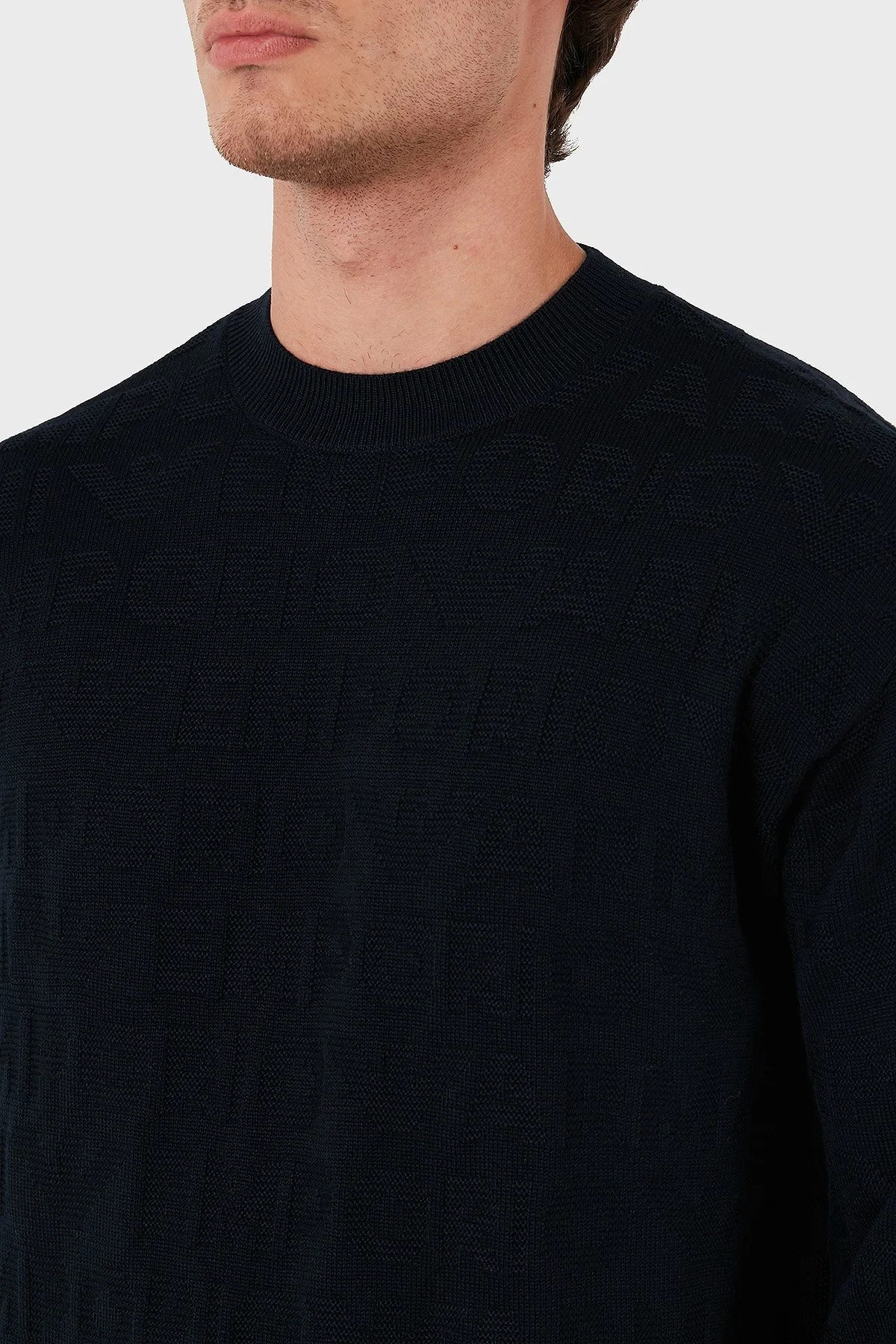 Emporio Armani Yünlü Regular Fit Bisiklet Yaka Erkek Kazak 6D1MXK 1MJNZ 0920 LACİVERT - 5