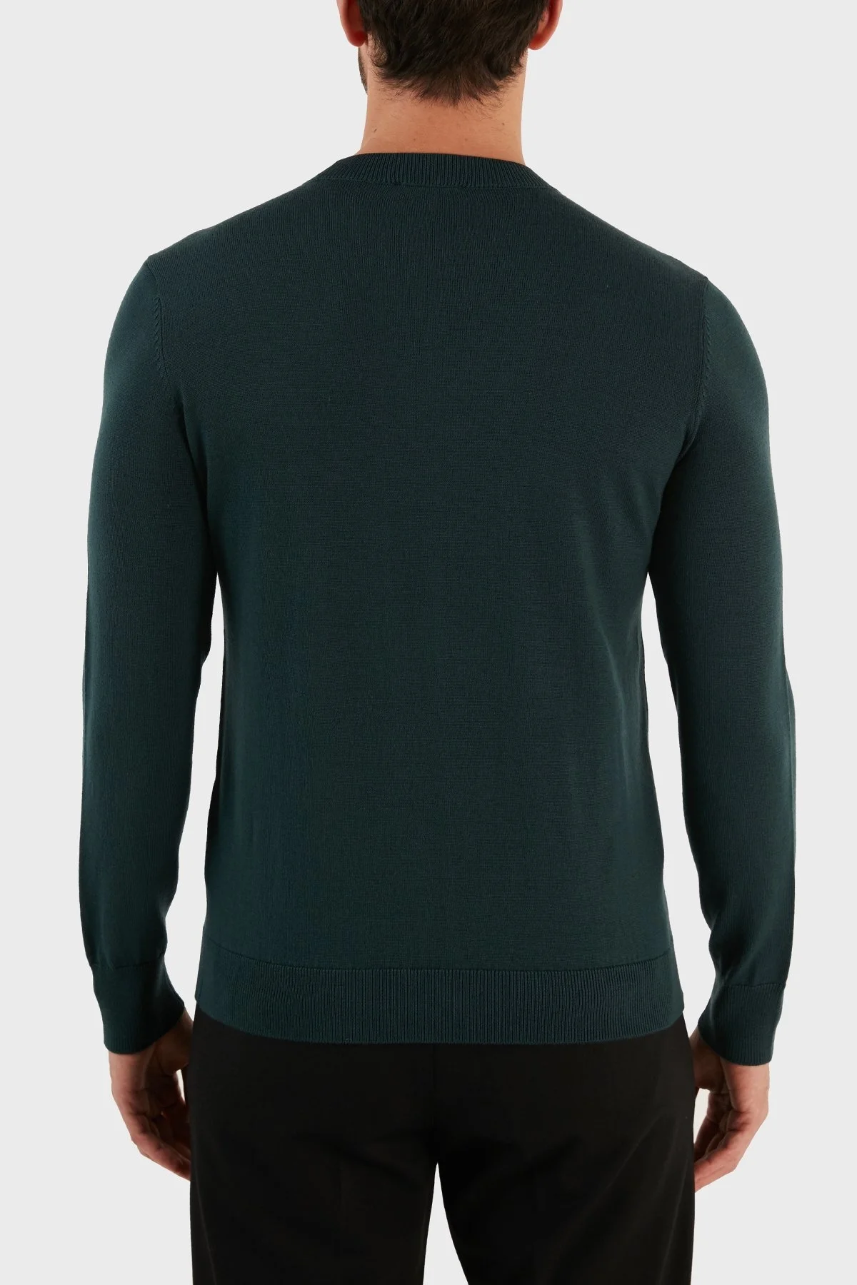 Emporio Armani Yünlü Regular Fit Bisiklet Yaka Erkek Kazak 6L1MXJ 1MBPZ 0586 HAKİ - 6
