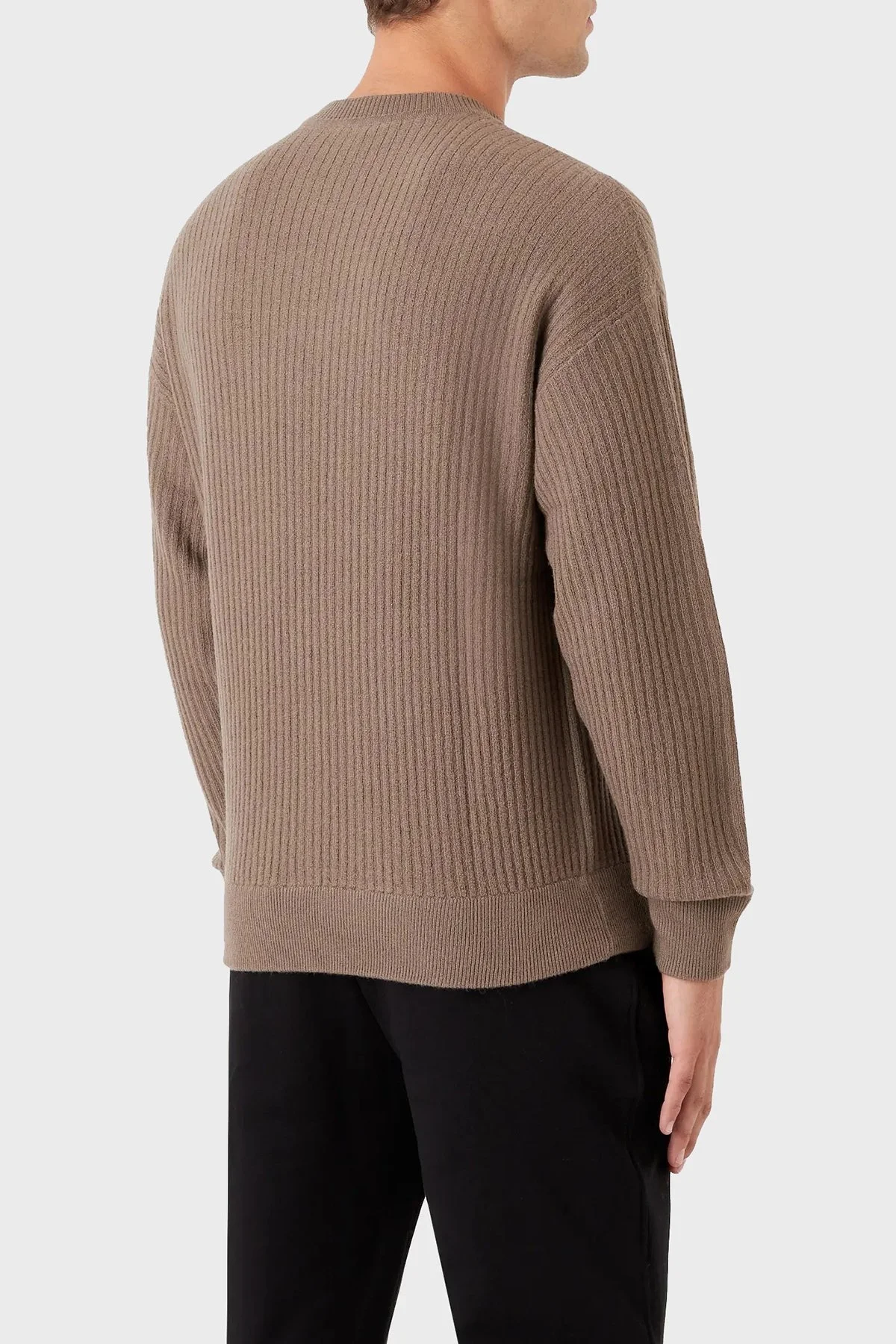 Emporio Armani Yünlü Regular Fit Bisiklet Yaka Erkek Kazak 6L1MXK 1MBQZ F409 KAHVE - 2