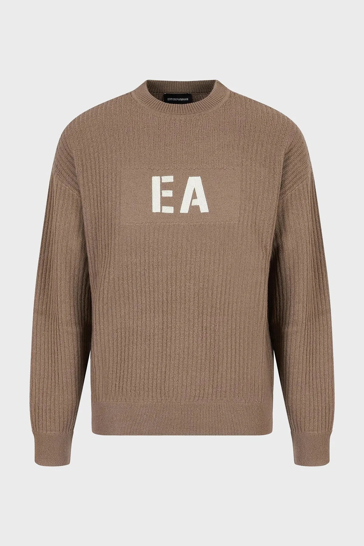 Emporio Armani Yünlü Regular Fit Bisiklet Yaka Erkek Kazak 6L1MXK 1MBQZ F409 KAHVE - 4