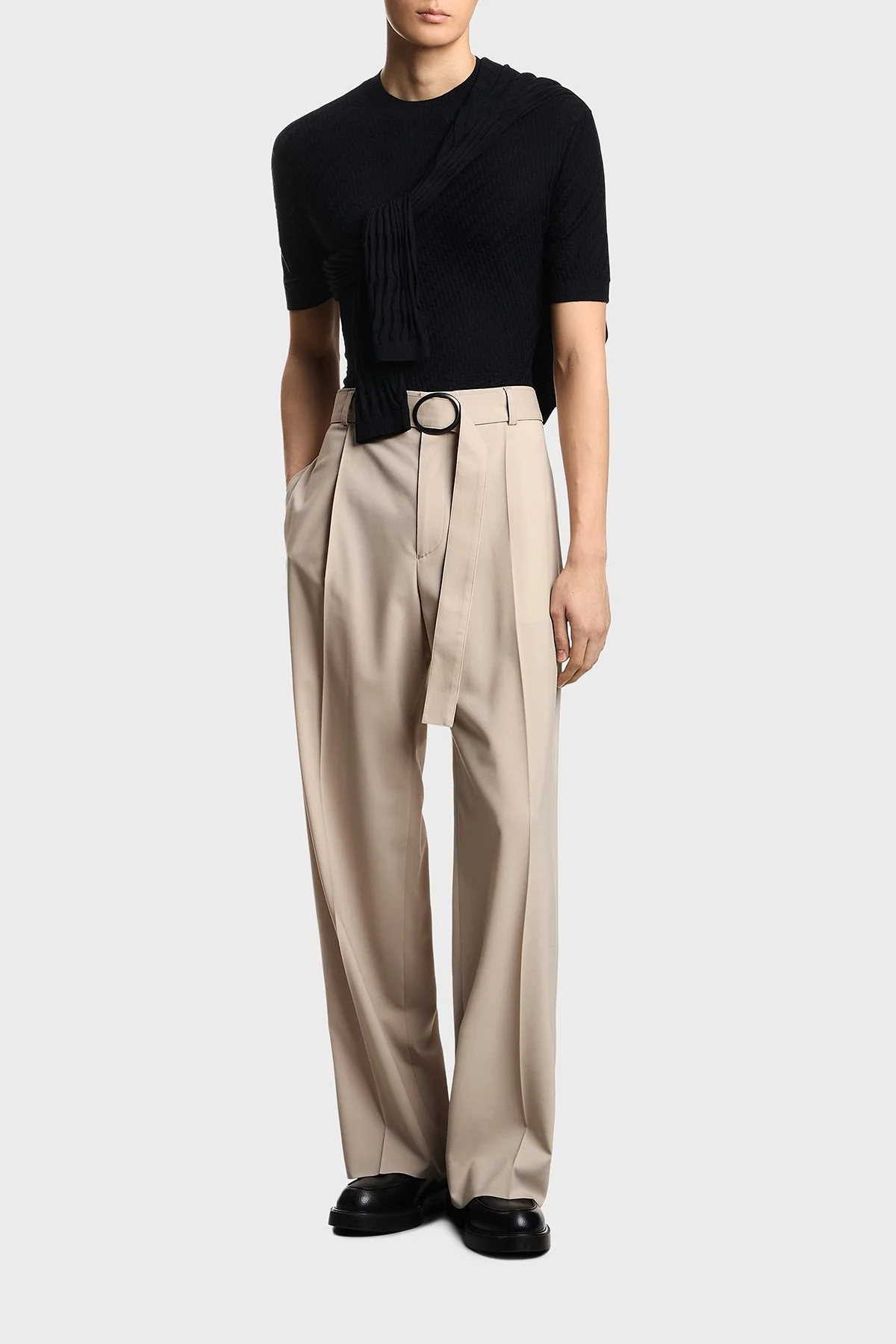 Emporio Armani Yünlü Regular Fit Bisiklet Yaka Kısa Kollu Erkek Kazak EM005303 AF23553 FB066 LACİVERT - 2