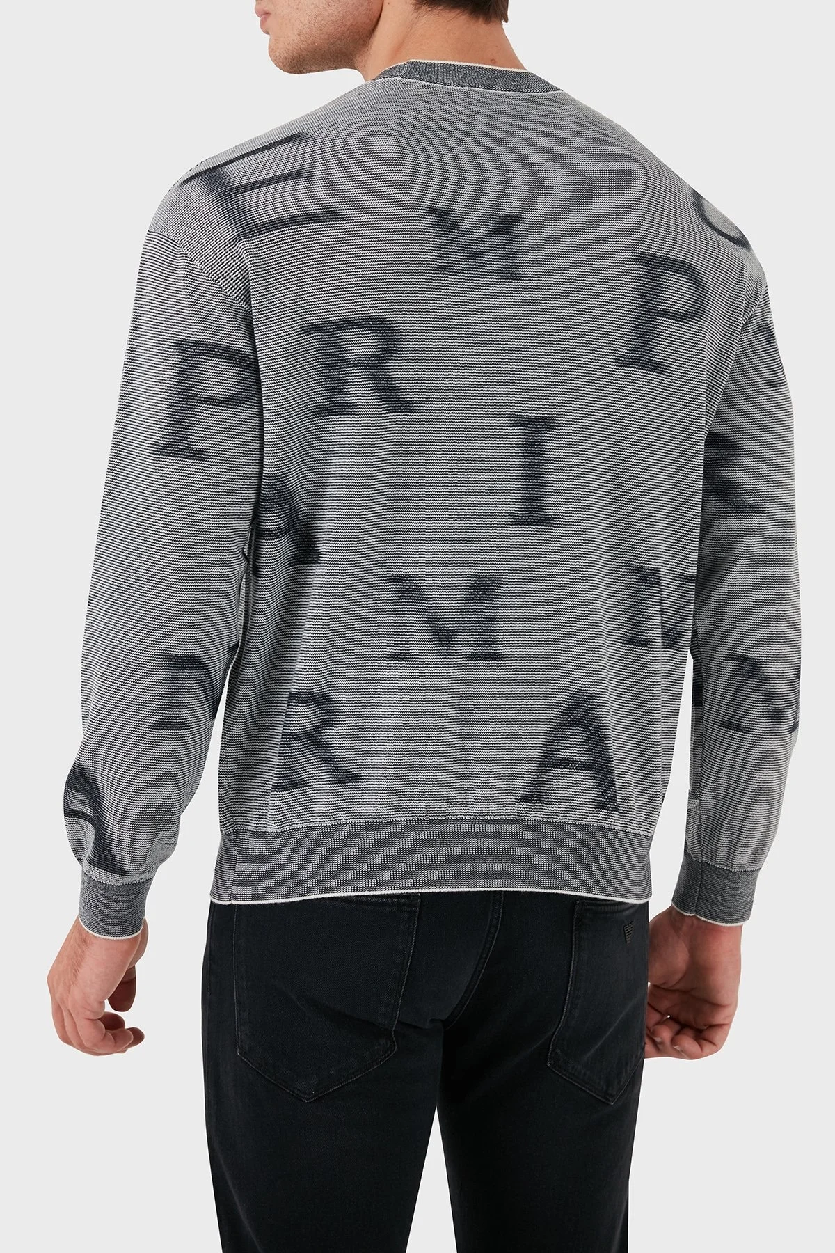 Emporio Armani Yünlü Regular Fit Bisiklet Yakalı Erkek Kazak 6D1MX8 1MJGZ F915 GRİ - 3