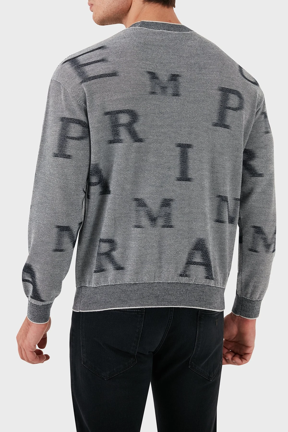 Emporio Armani Yünlü Regular Fit Bisiklet Yakalı Erkek Kazak 6D1MX8 1MJGZ F915 GRİ - 3