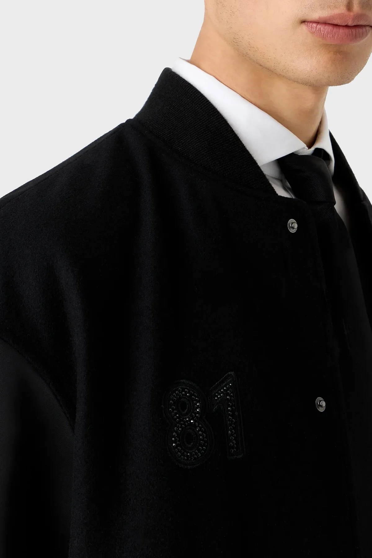 Emporio Armani Yünlü Regular Fit Bomber Erkek Mont 3D1BD9 1NHNZ 0999 SİYAH - 5