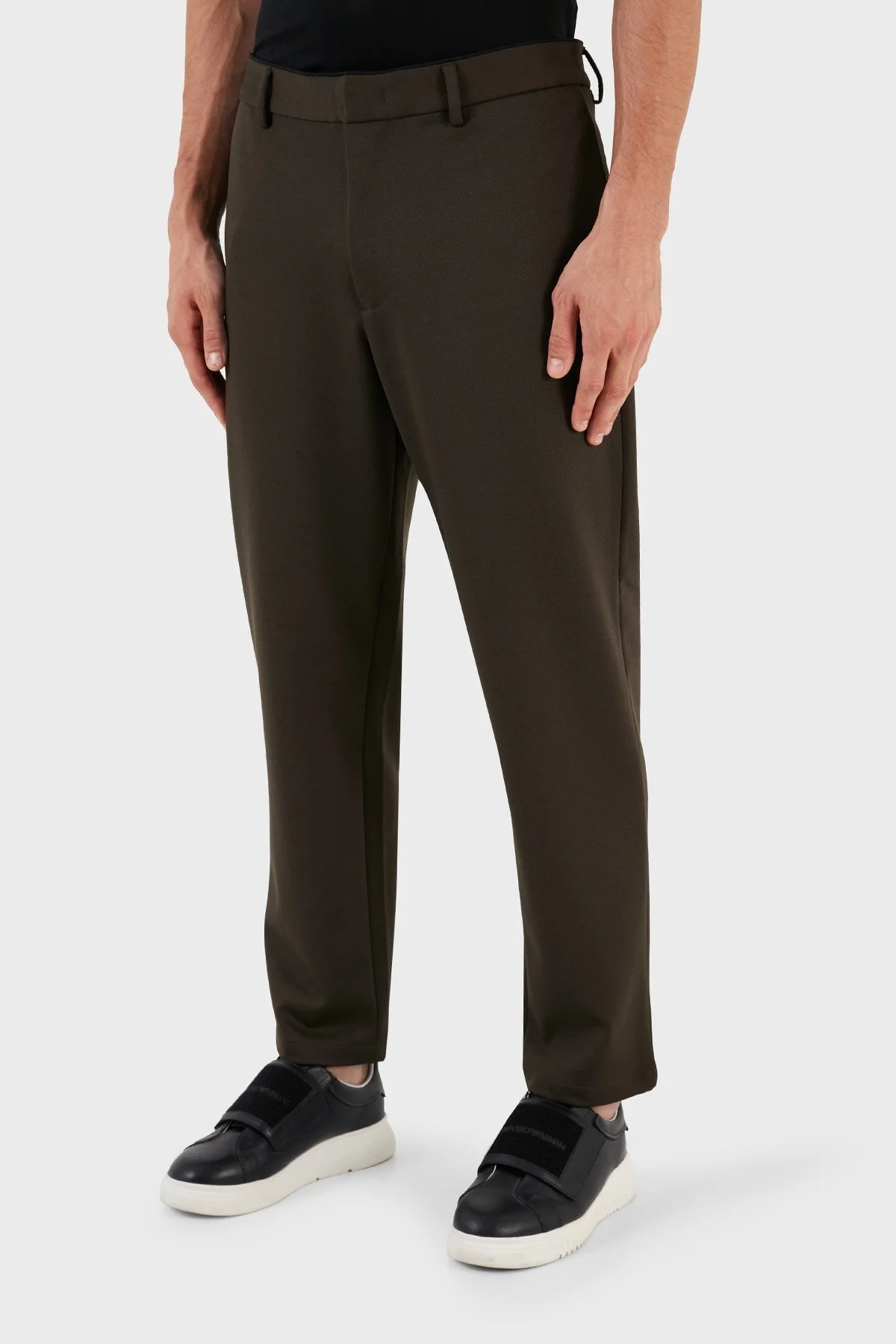 Emporio Armani Yünlü Regular Fit Chino Erkek Pantolon 6R1P62 1JOBZ 0583 HAKİ - 3
