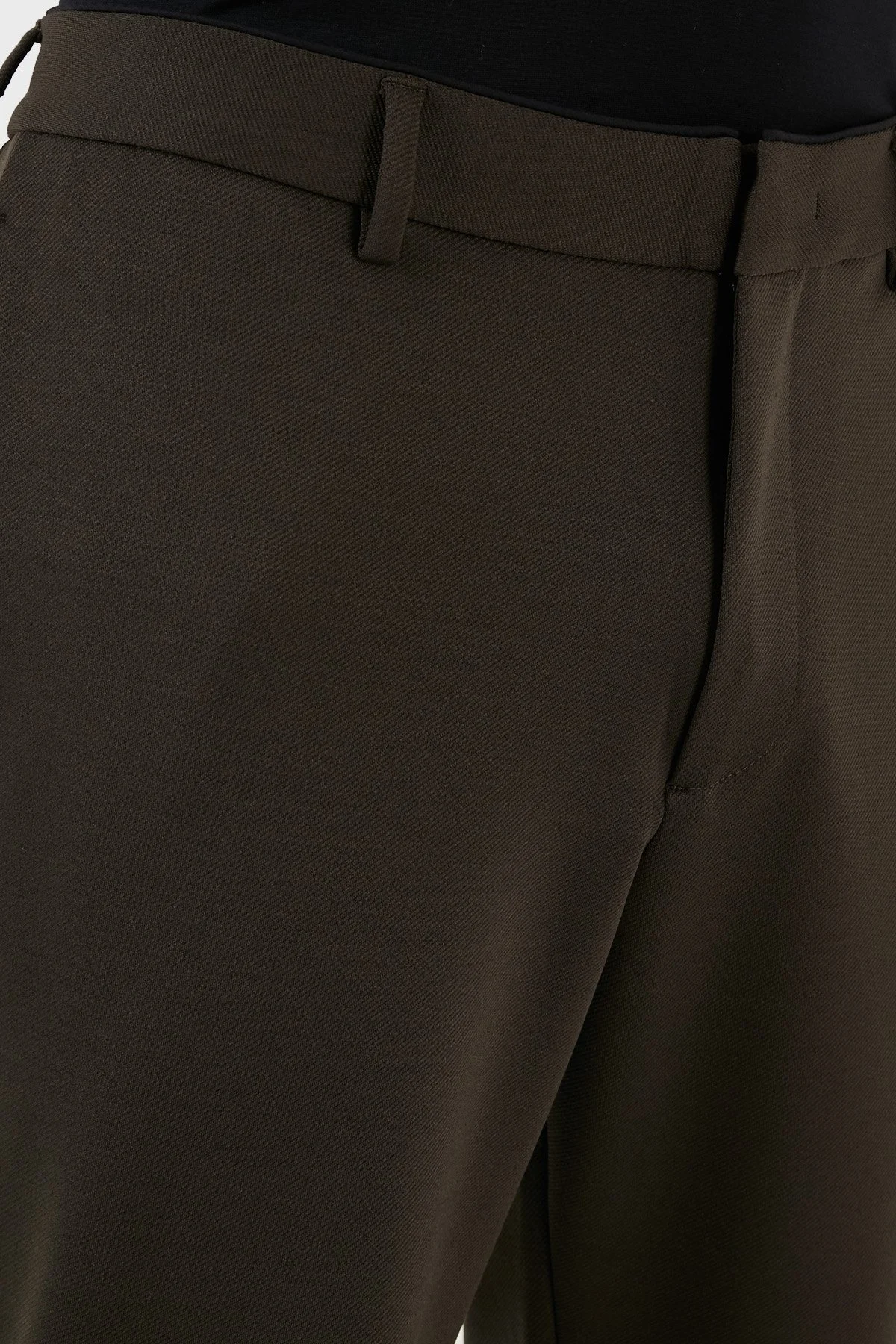 Emporio Armani Yünlü Regular Fit Chino Erkek Pantolon 6R1P62 1JOBZ 0583 HAKİ - 4