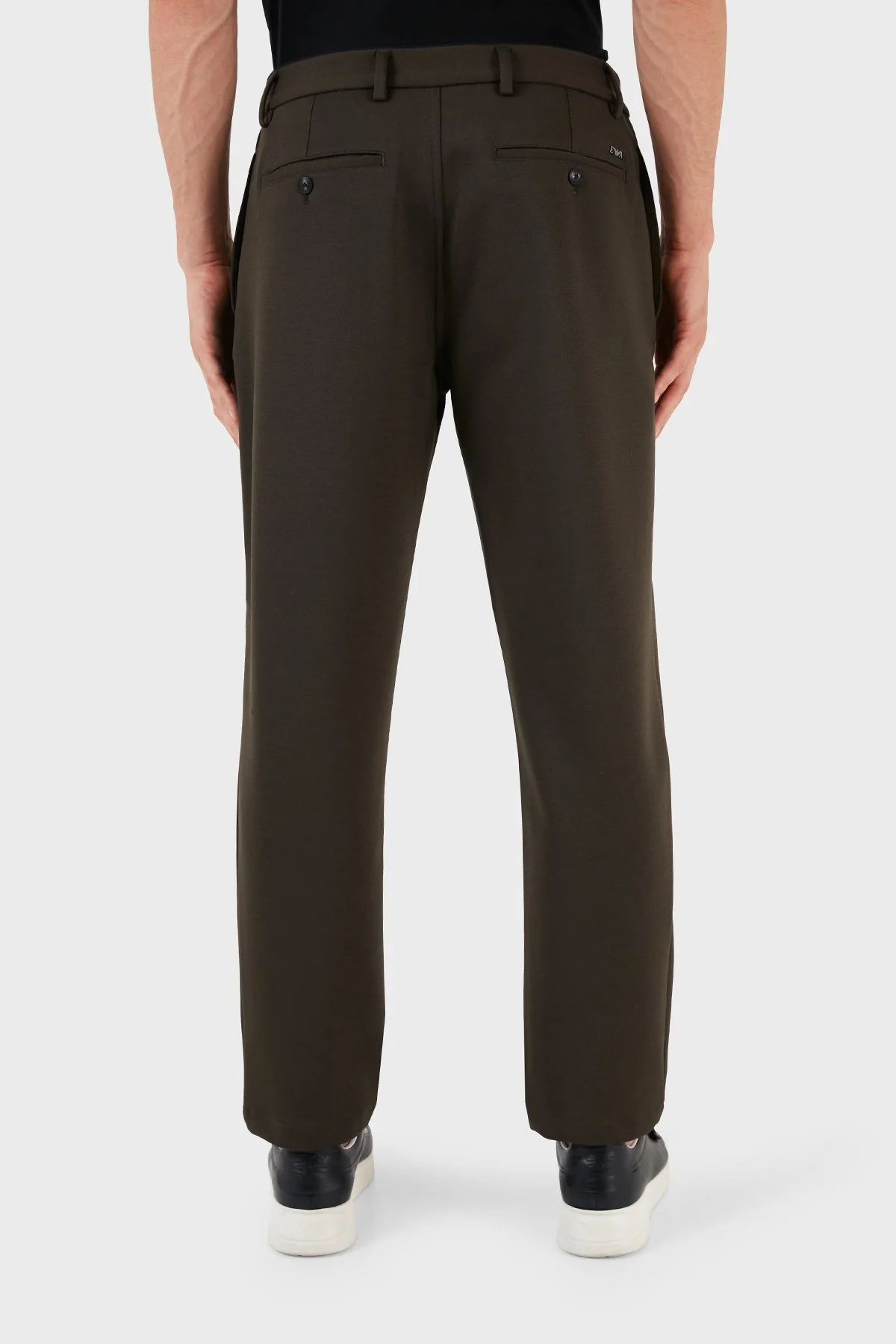 Emporio Armani Yünlü Regular Fit Chino Erkek Pantolon 6R1P62 1JOBZ 0583 HAKİ - 5