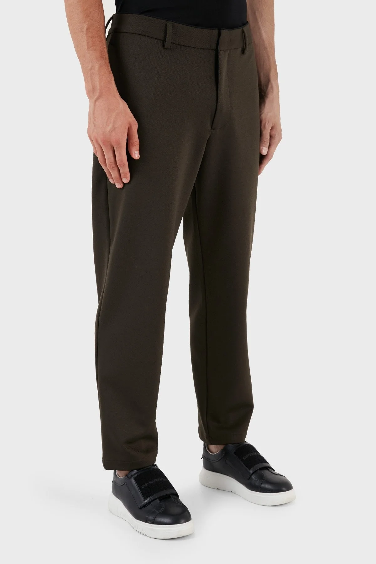 Emporio Armani Yünlü Regular Fit Chino Erkek Pantolon 6R1P62 1JOBZ 0583 HAKİ - 6