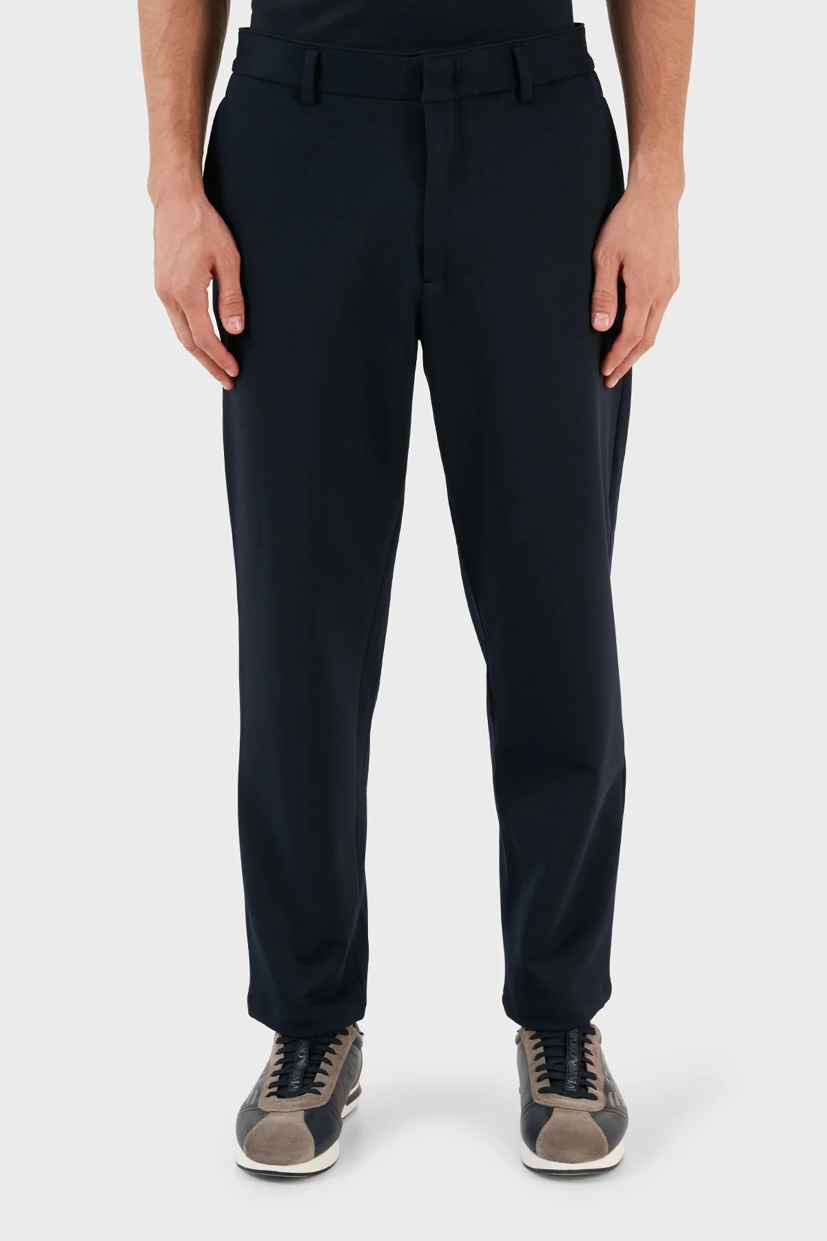 Emporio Armani Yünlü Regular Fit Chino Erkek Pantolon 6R1P62 1JOBZ 09B3 LACİVERT - 6