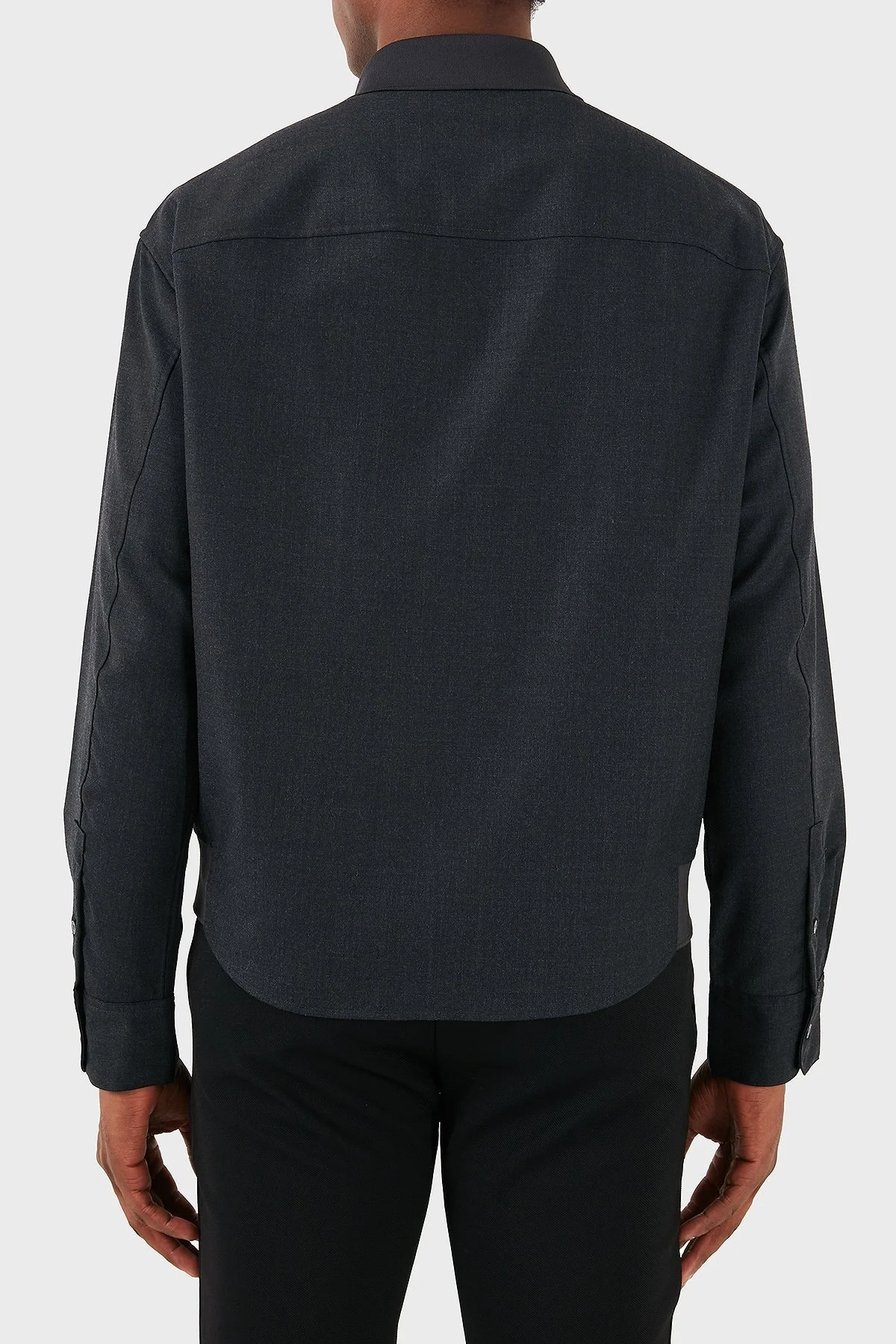 Emporio Armani Yünlü Regular Fit Erkek Gömlek 6D1C61 1NVCZ 06B6 GRİ MELANJ - 2